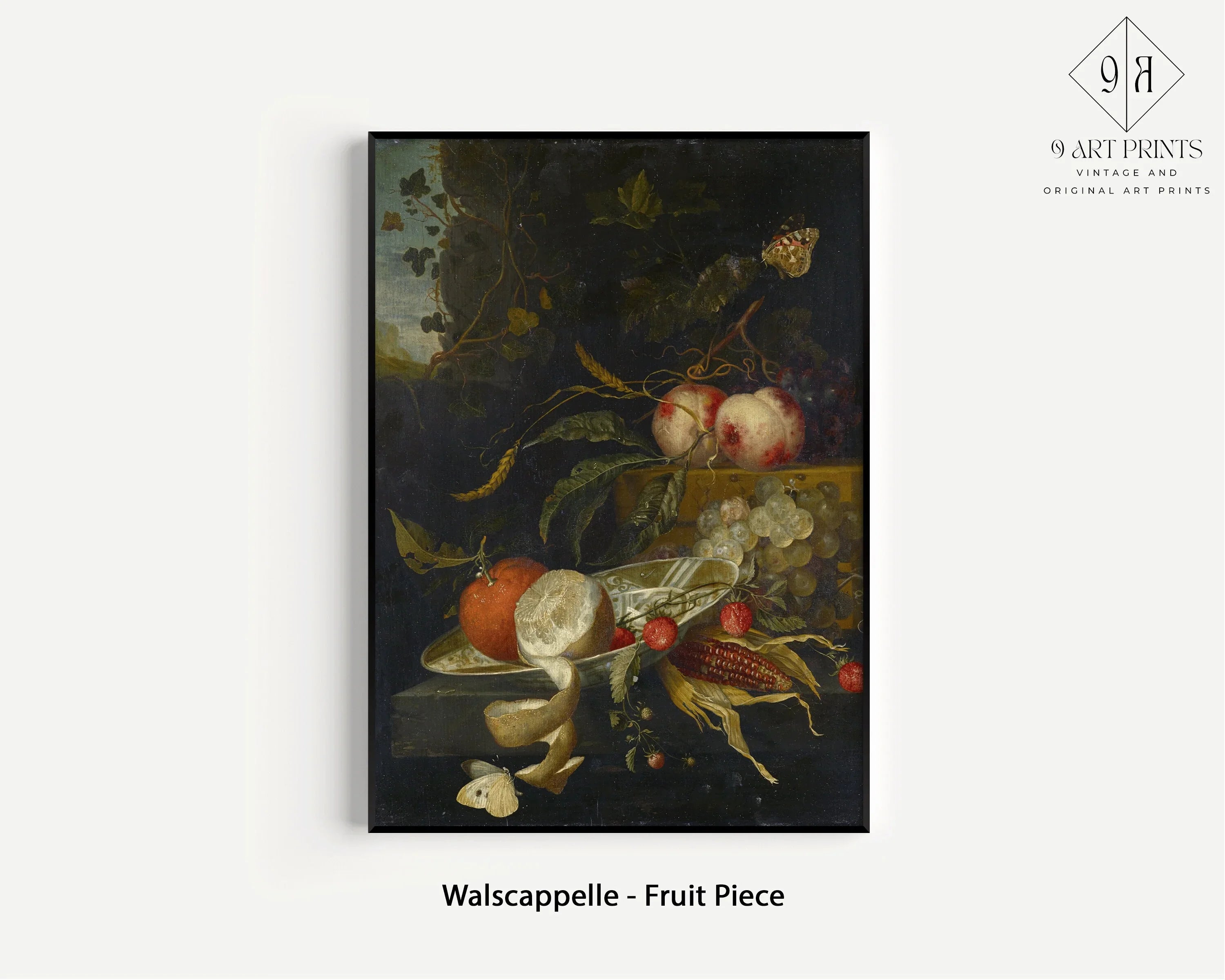 Gallery Wall Set of 9 Dark Academia Art Prints | Vermeer, Rembrandt, Van Huysum and Vernet (available framed or unframed)