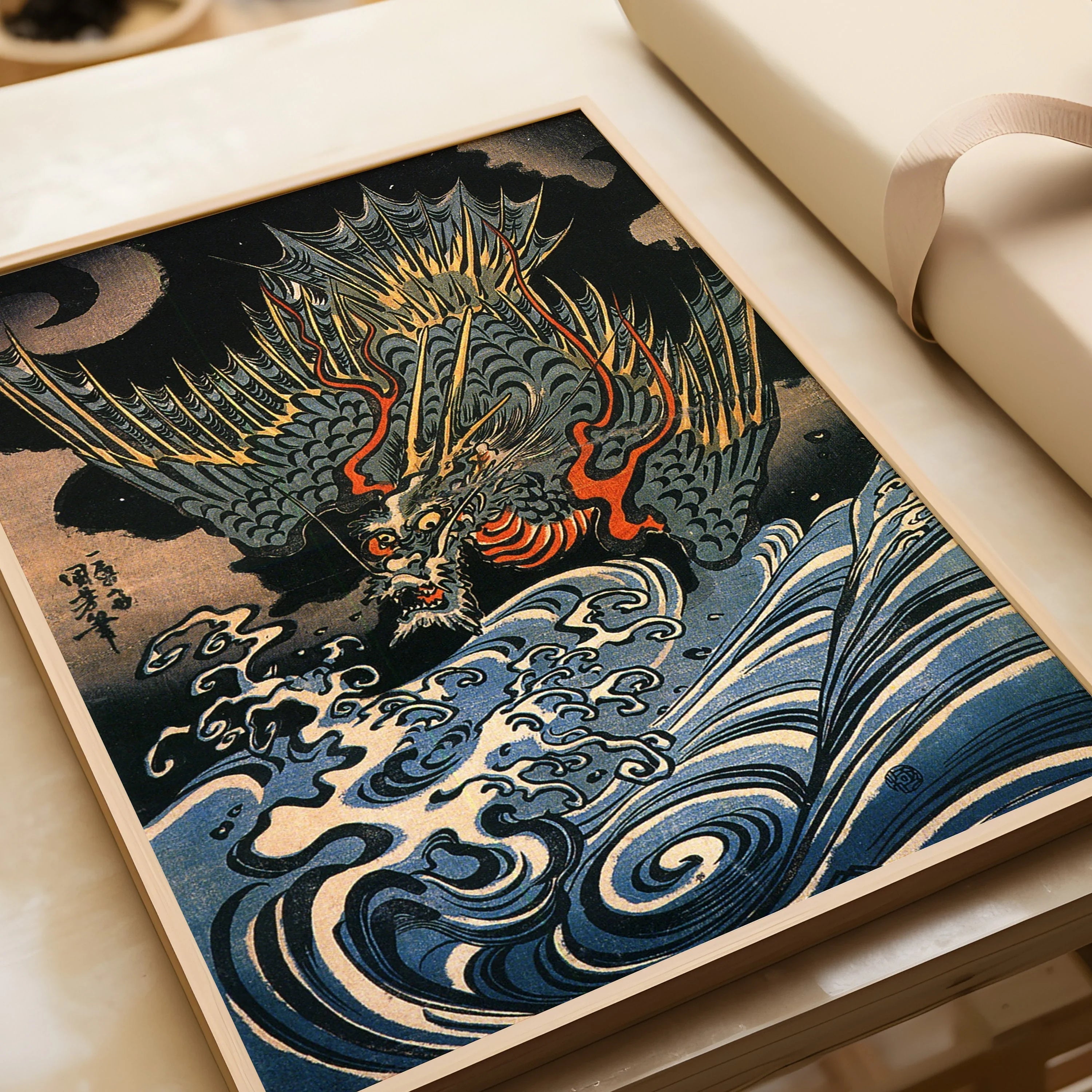 Gallery Wall Set of 9 Vintage Japanese Art Prints | Utagawa Kuniyoshi, Yoshitoshi Tsukiokka and Sotaro Yasui (available framed or unframed)