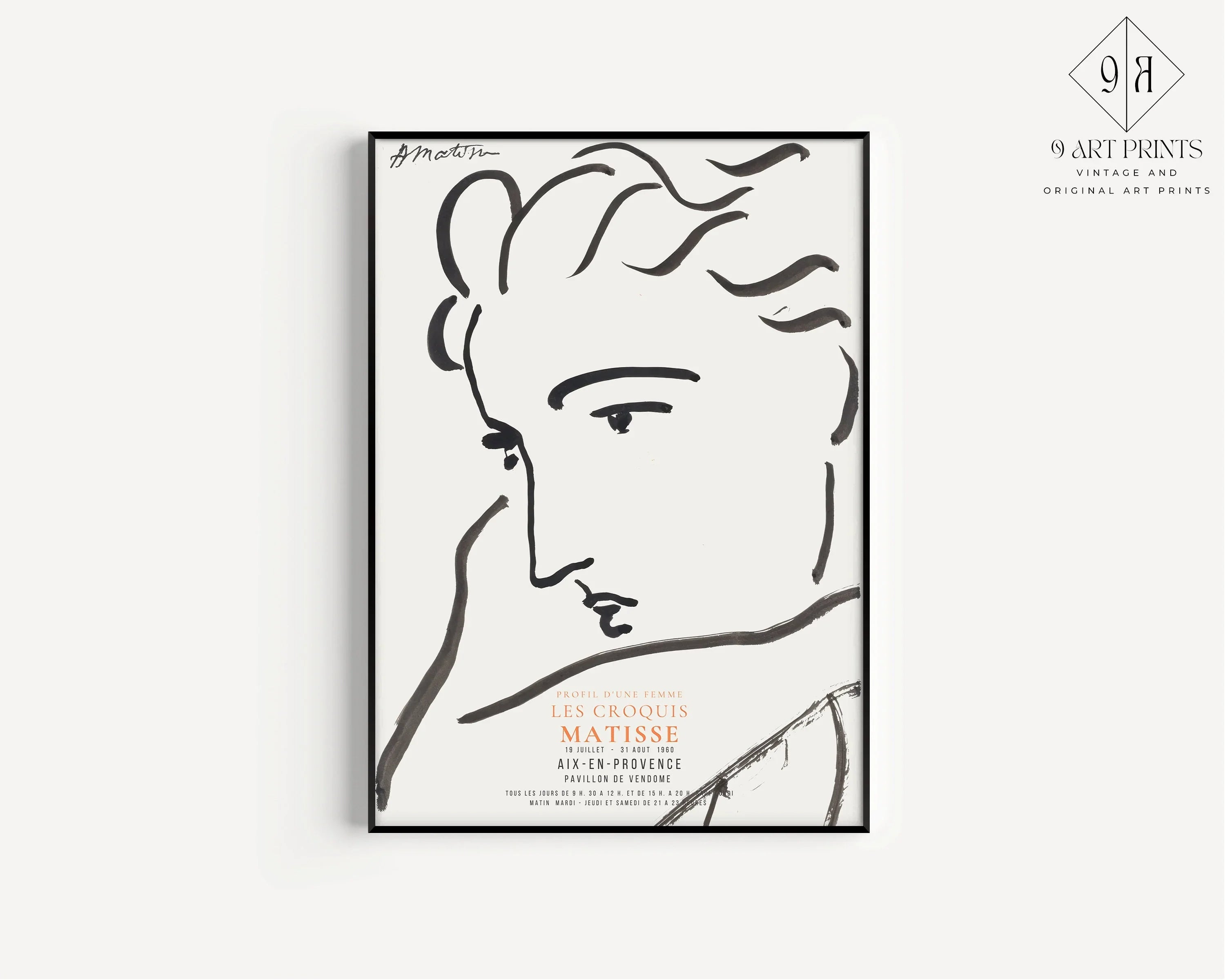 Gallery Wall Set of 9 Art Prints | Neutral White Matisse, Leo Gestel, Picasso, Mondrian, Kandinsky (available framed or unframed)