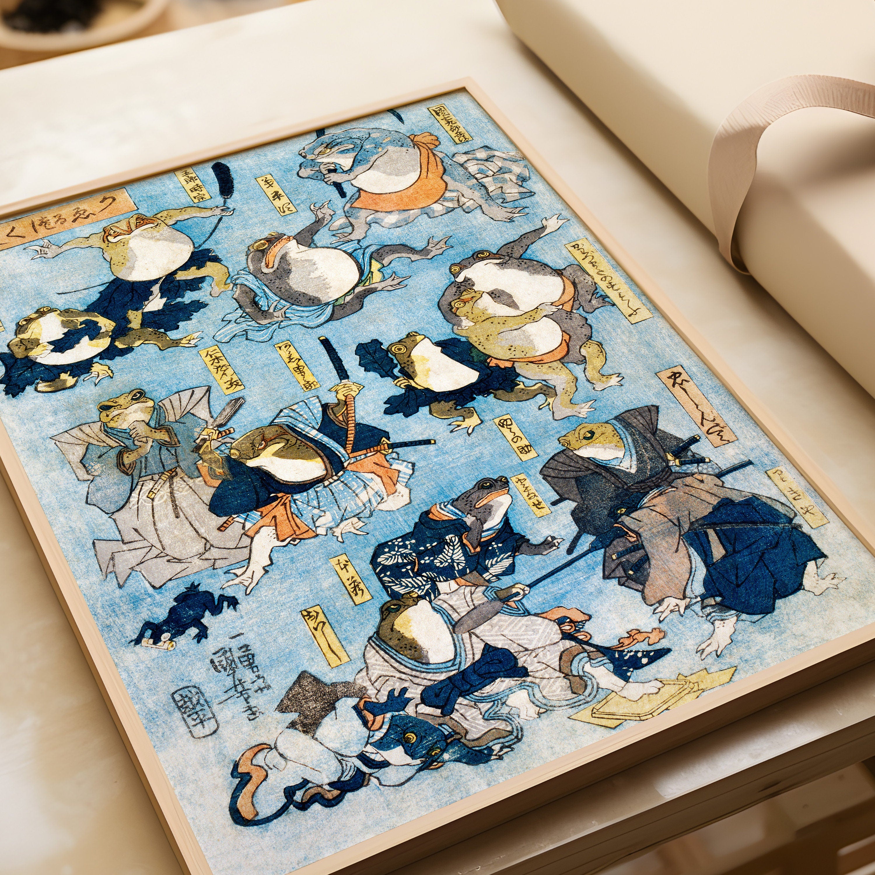 Gallery Wall Set of 9 Vintage Japanese Art Prints | Utagawa Kuniyoshi, Ohara Koson and Goyo Hashiguchi (available framed or unframed)