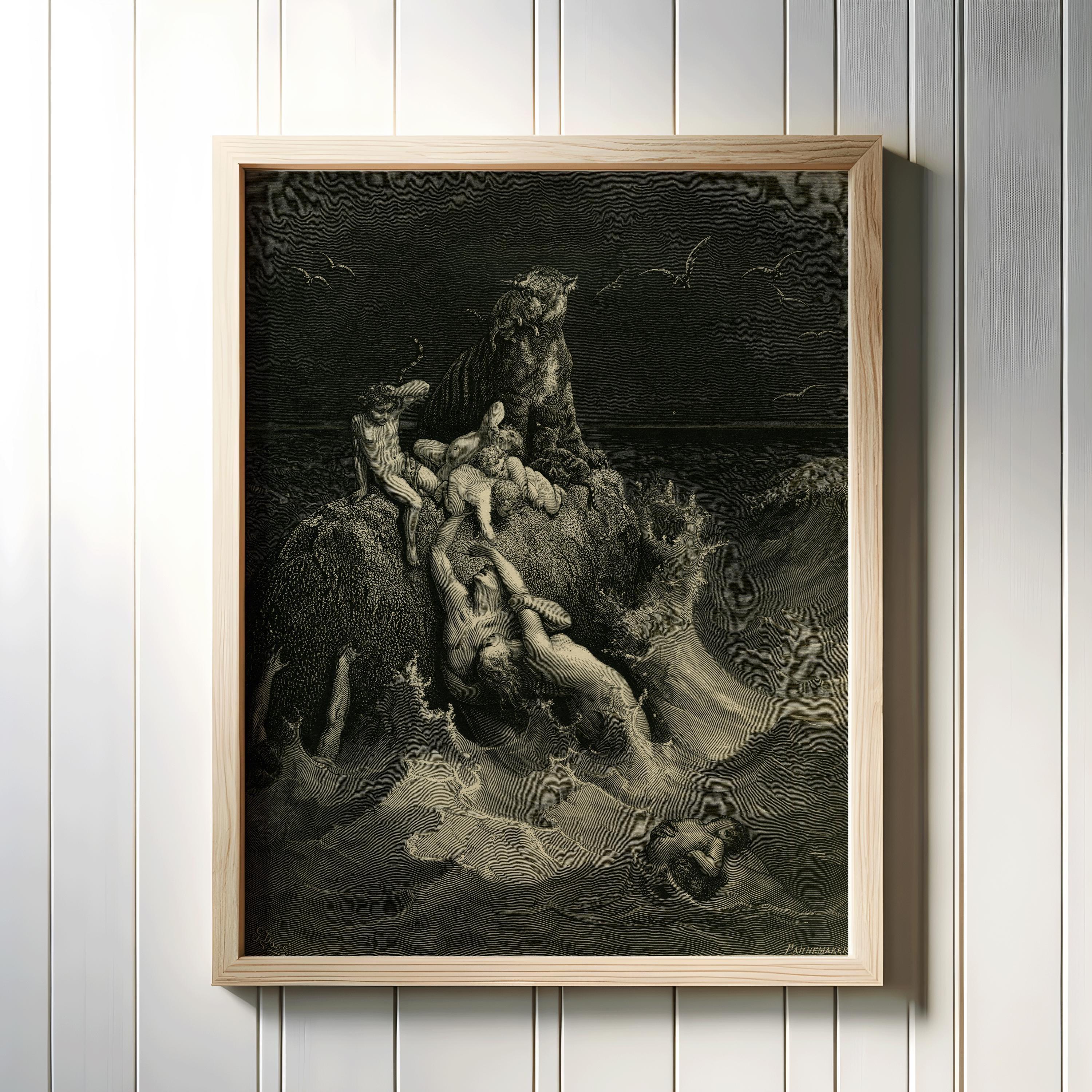 Dark Visions - A Curated Set of 9 Mythical and Spiritual Works by Doré, Blake, Pisan & Vedder (available handframed or unframed)
