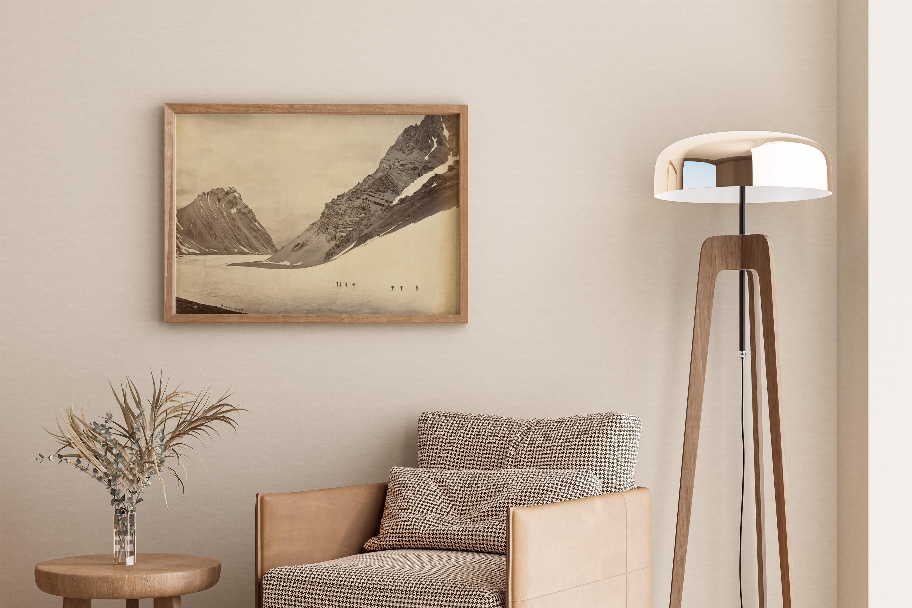 The Manirung Pass : 1800's Famous Black and White Photograph Giclée Print