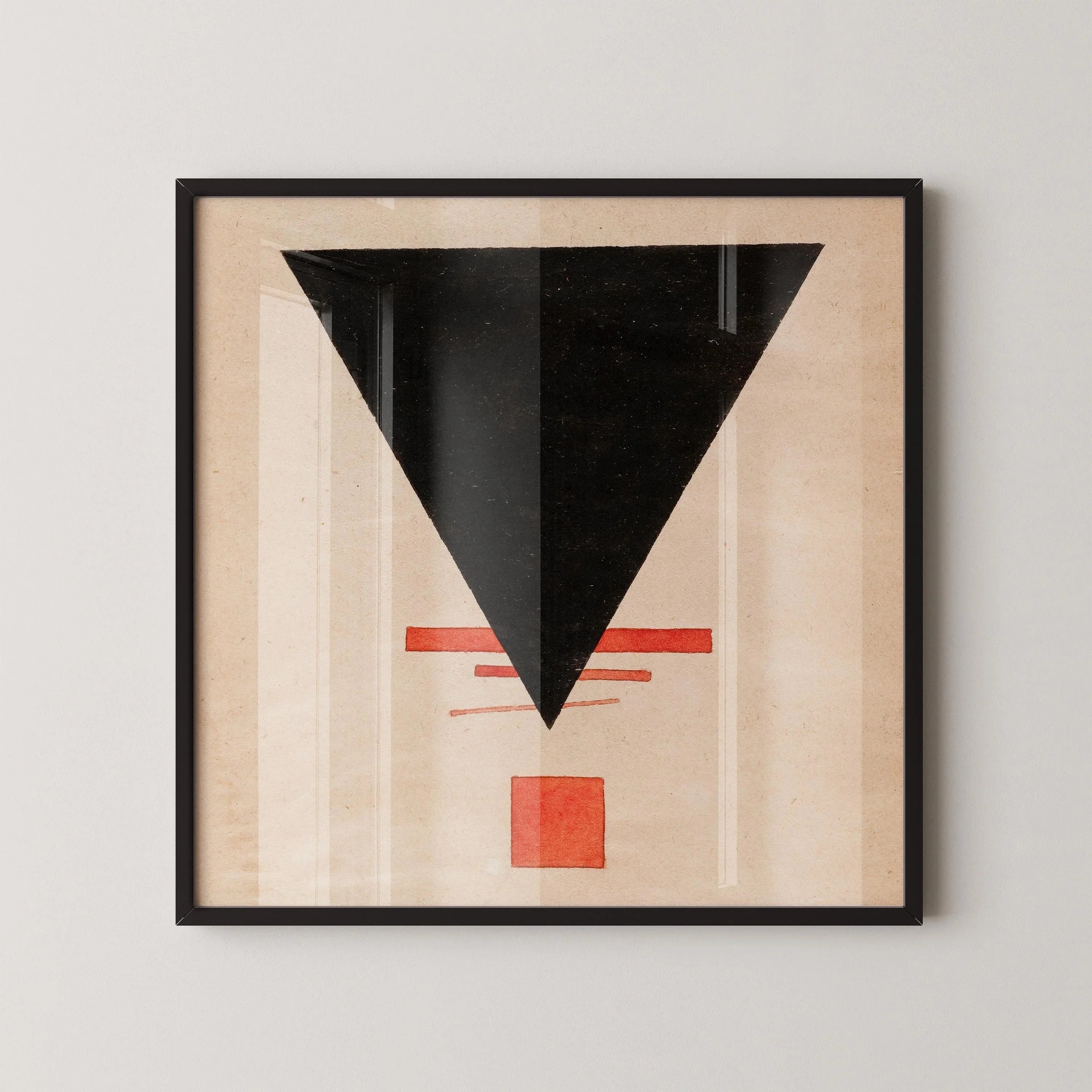 Ilya Chashnik - Suprematism PRINT | Vintage Mid - century Modern Abstract Art Print in Black and Red (available framed) 1x1 - 9ArtPrints
