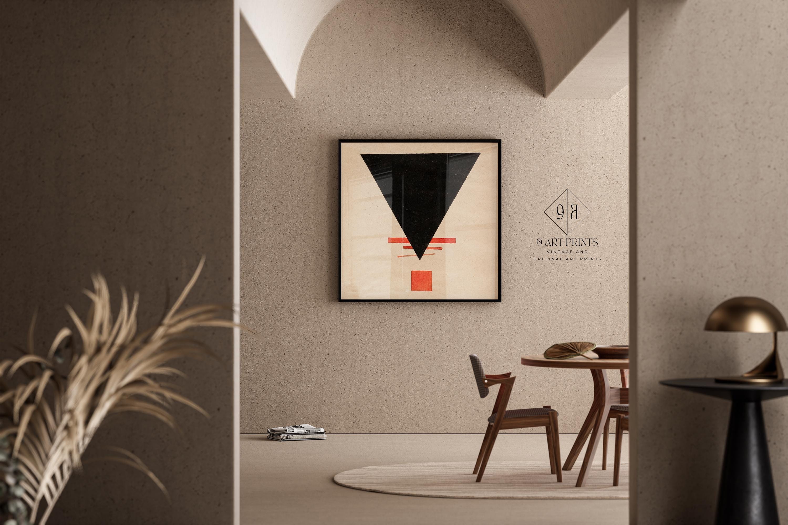 Ilya Chashnik - Suprematism PREMIUM GICLÉE PRINT | Vintage Mid - century Modern Abstract Art Print in Black and Red (available framed) 1x1 - 9ArtPrints