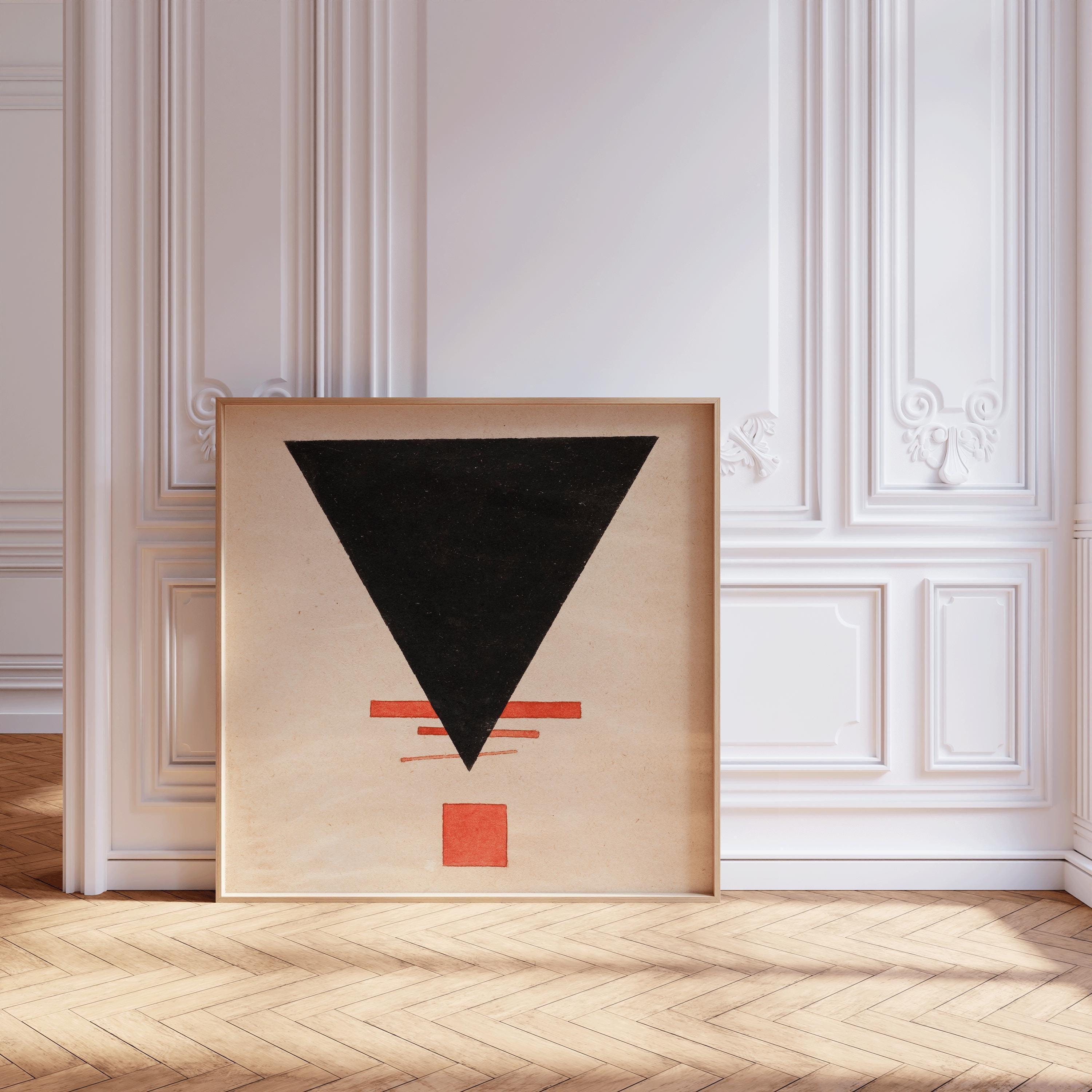 Ilya Chashnik - Suprematism PREMIUM GICLÉE PRINT | Vintage Mid - century Modern Abstract Art Print in Black and Red (available framed) 1x1 - 9ArtPrints