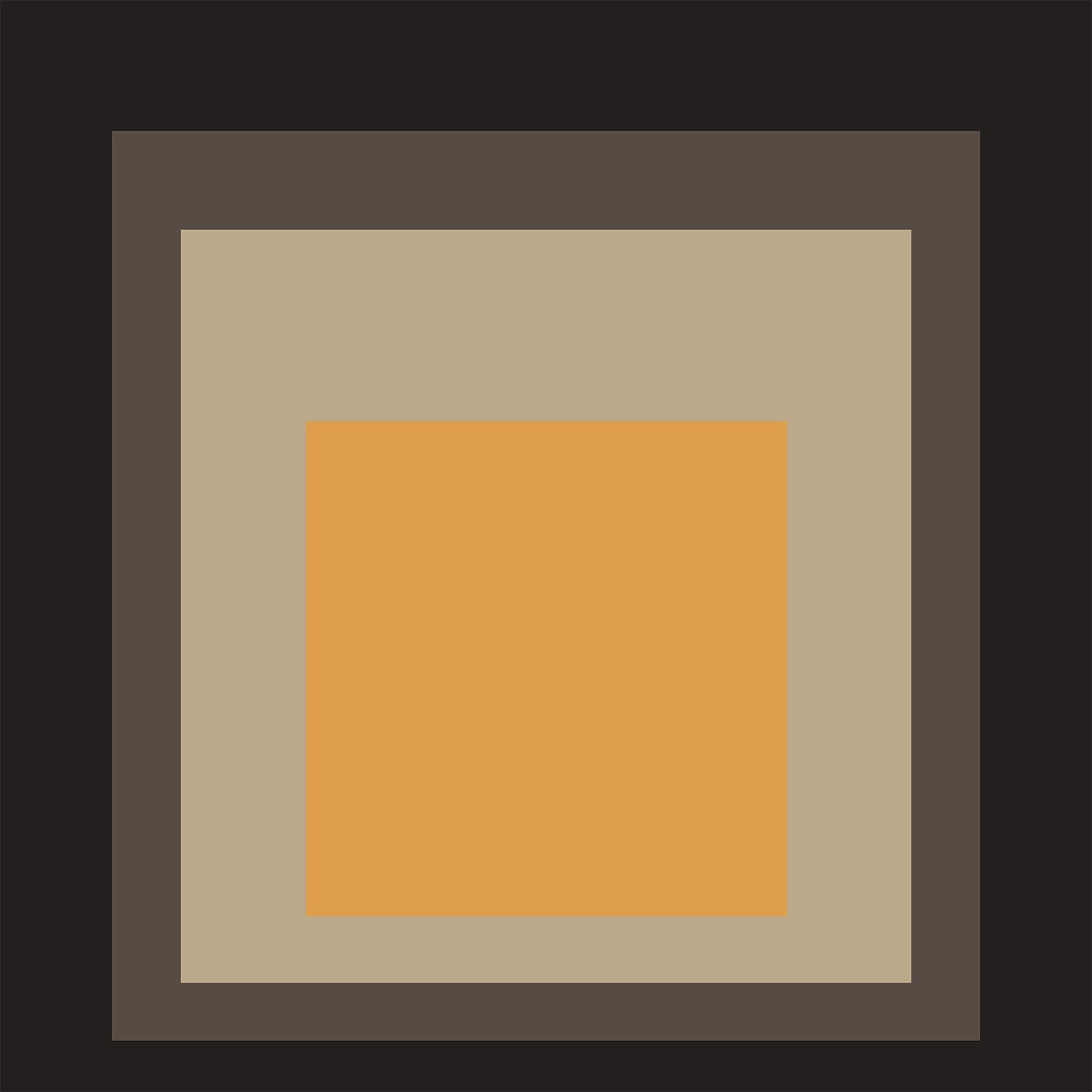Inspired by Josef Albers - Thousand - Year Egg - 'Homage to the Square' Giclee Print: Mid - Century Modern Art - 9ArtPrints