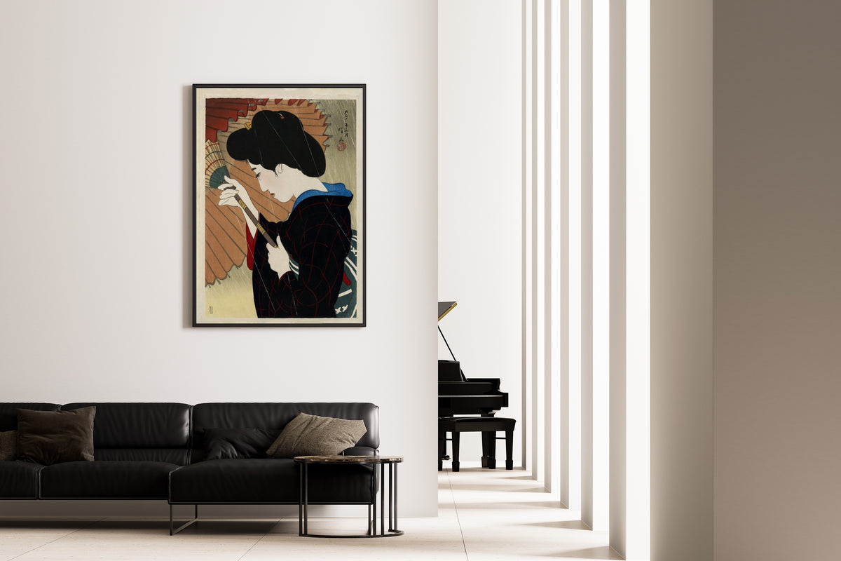 Ito Shinsui Passing Rain Giclée Print: Vintage Japanese Woodblock Art - 9ArtPrints