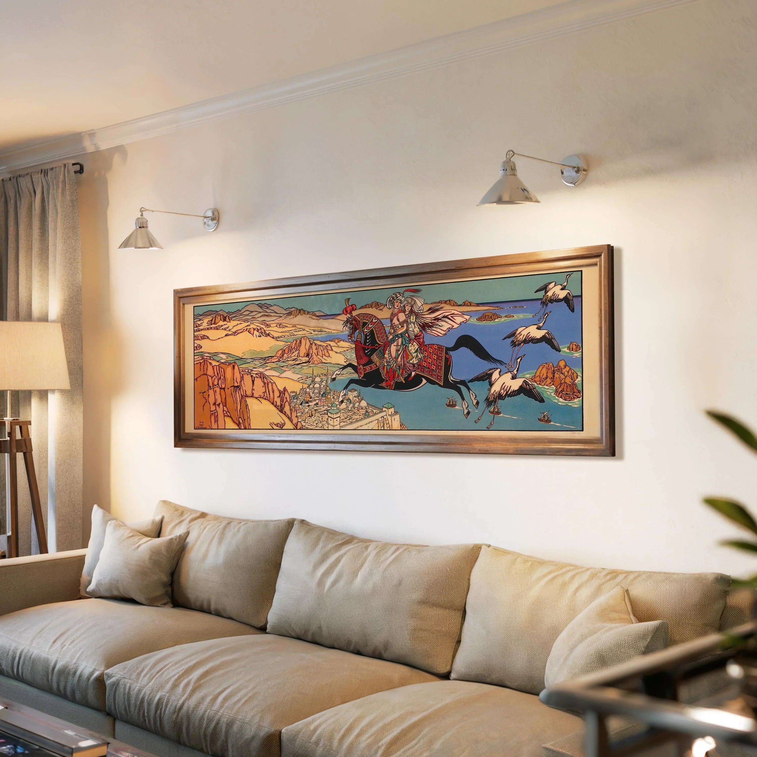 Ivan Bilibin - A Thousand and One Nights | An Enchanting Super Wide Vintage Fairytale Artwork (available handframed or unframed) 3x1 - 9ArtPrints