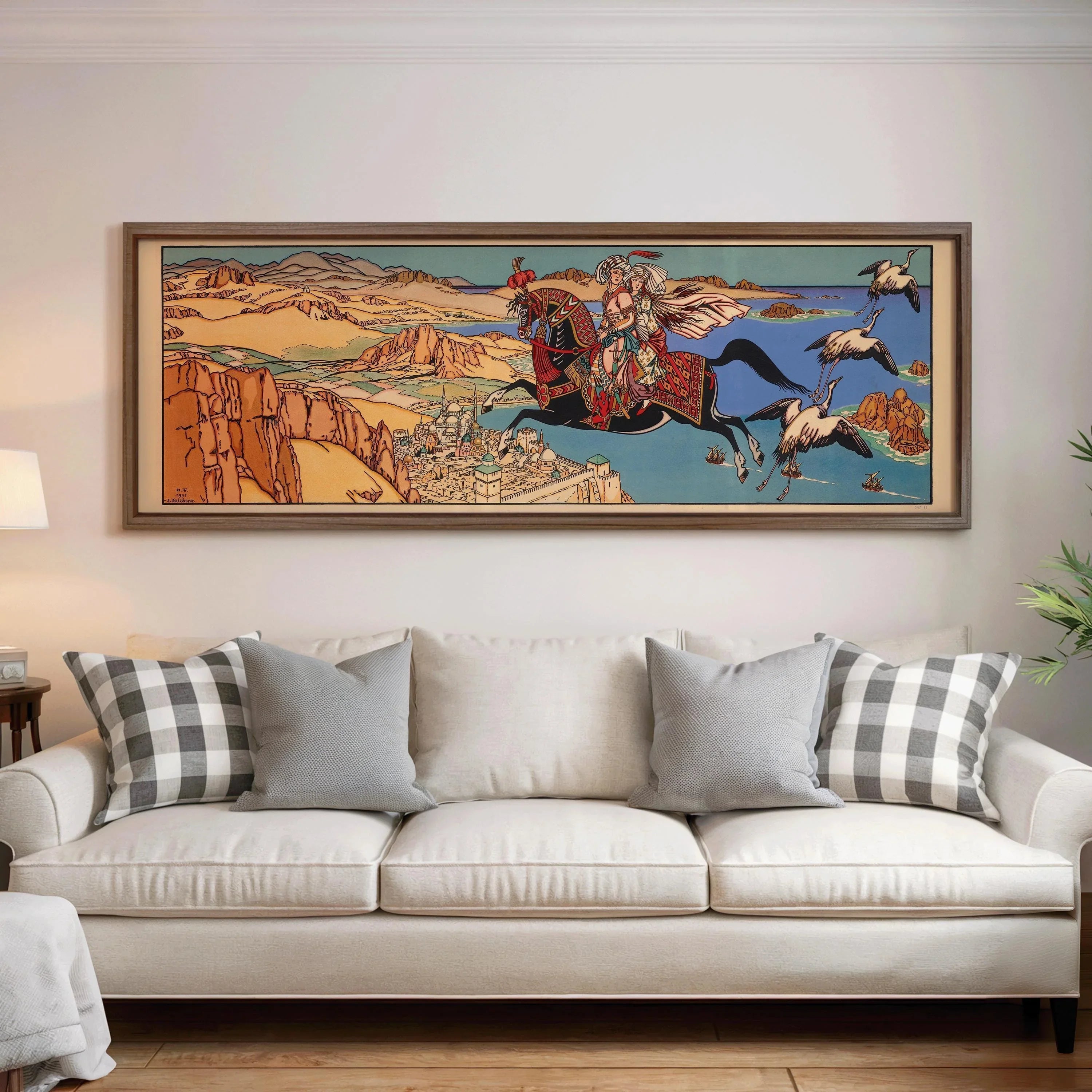 Ivan Bilibin - A Thousand and One Nights | An Enchanting Super Wide Vintage Fairytale Artwork (available handframed or unframed) 3x1 - 9ArtPrints