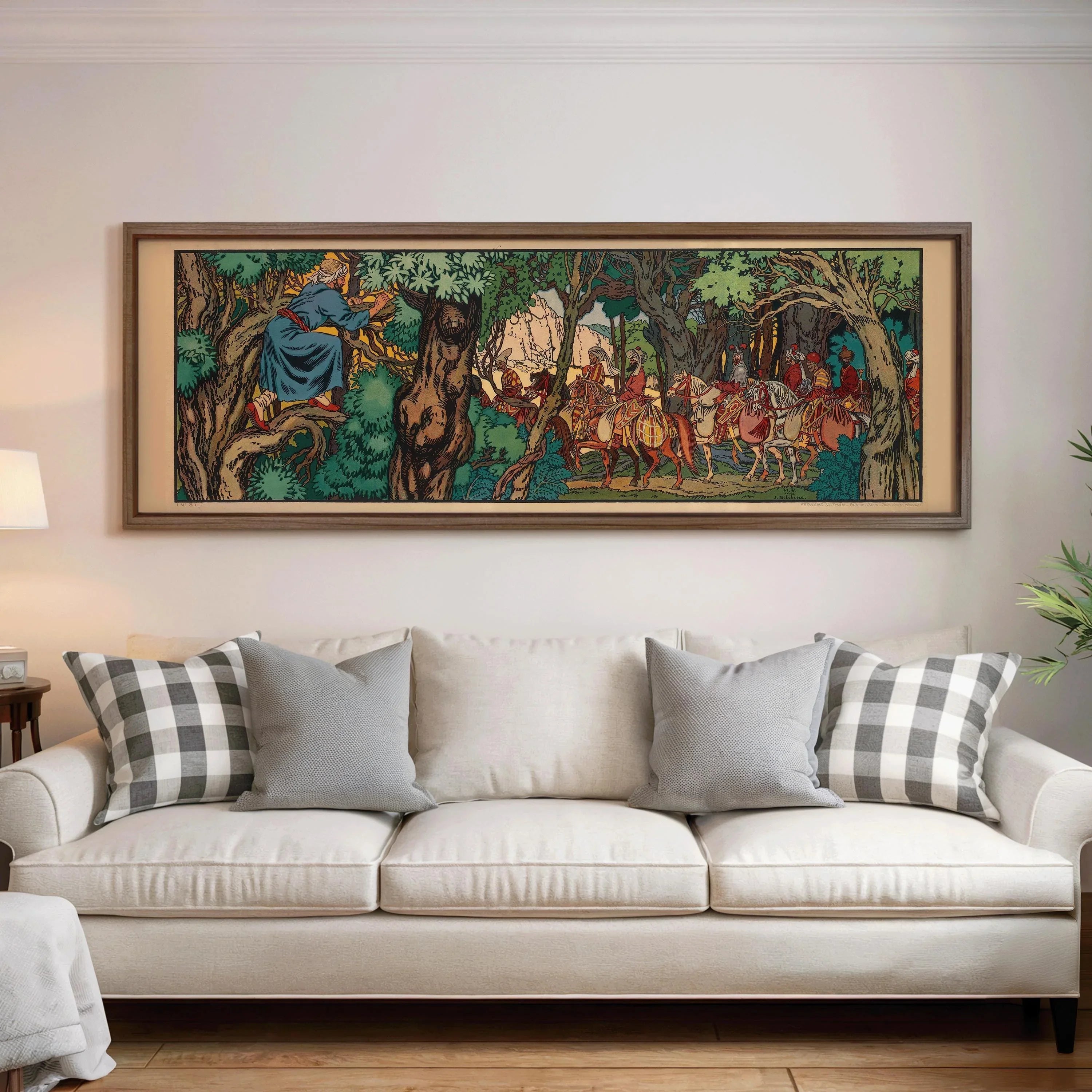 Ivan Bilibin - The Hunt | An Enchanting Super Wide Vintage Fairytale Artwork (available handframed or unframed) 3x1 - 9ArtPrints