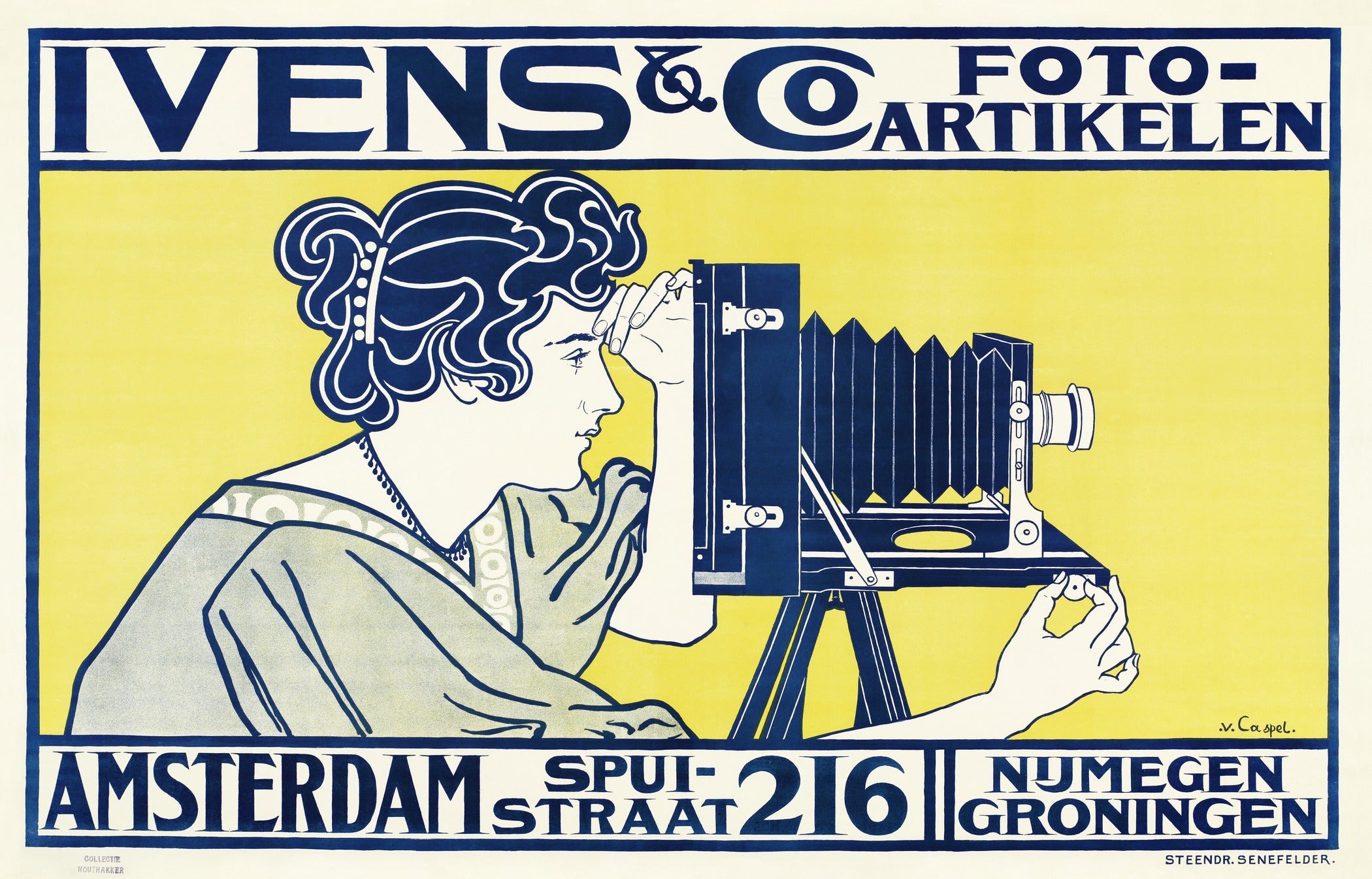 Ivens & Co — Photography Vintage Ad Print in Blue and Yellow - 9ArtPrints