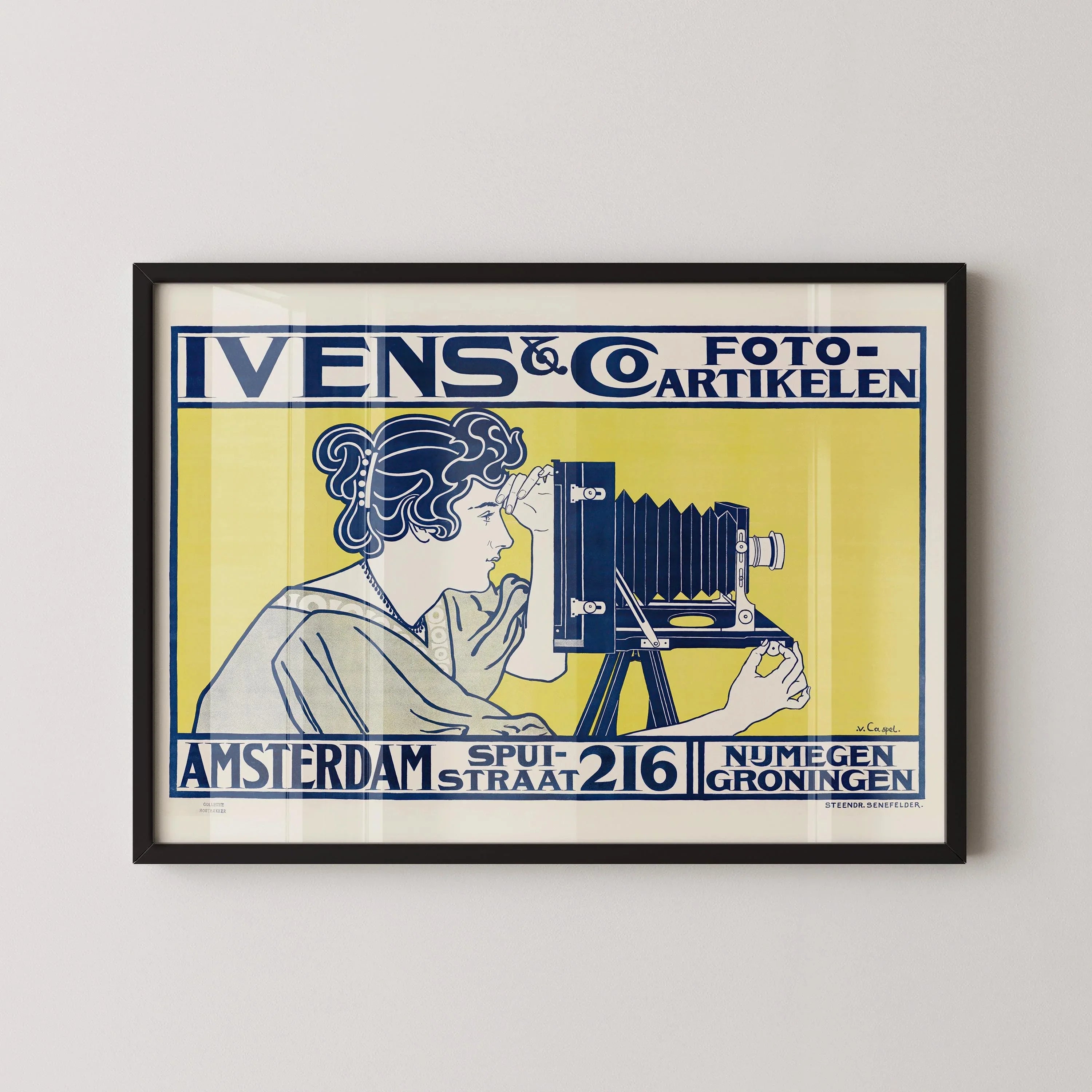 Ivens Photography | Vintage Ad Print in Blue and Yellow
