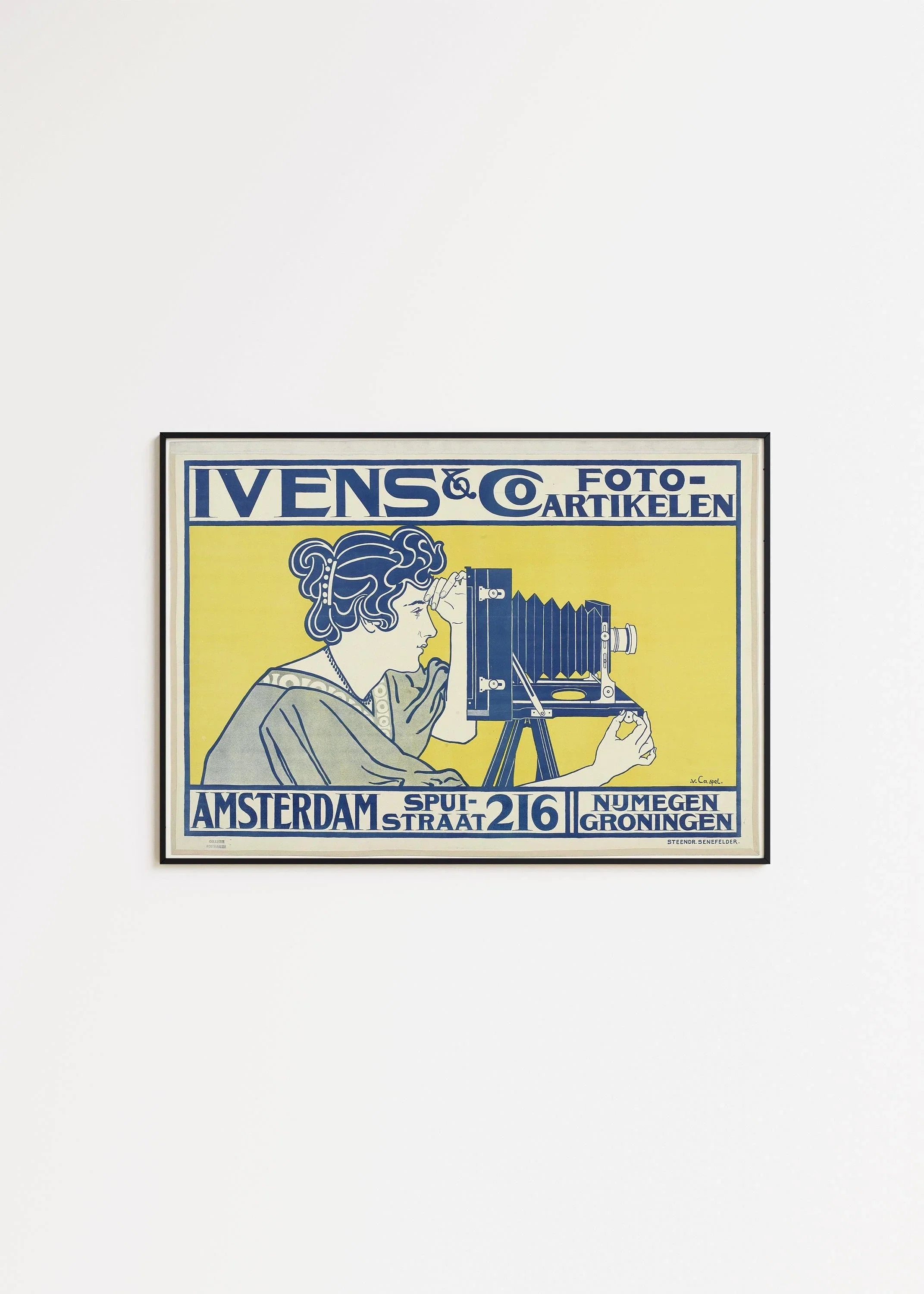 Ivens Photography | Vintage Ad Print in Blue and Yellow