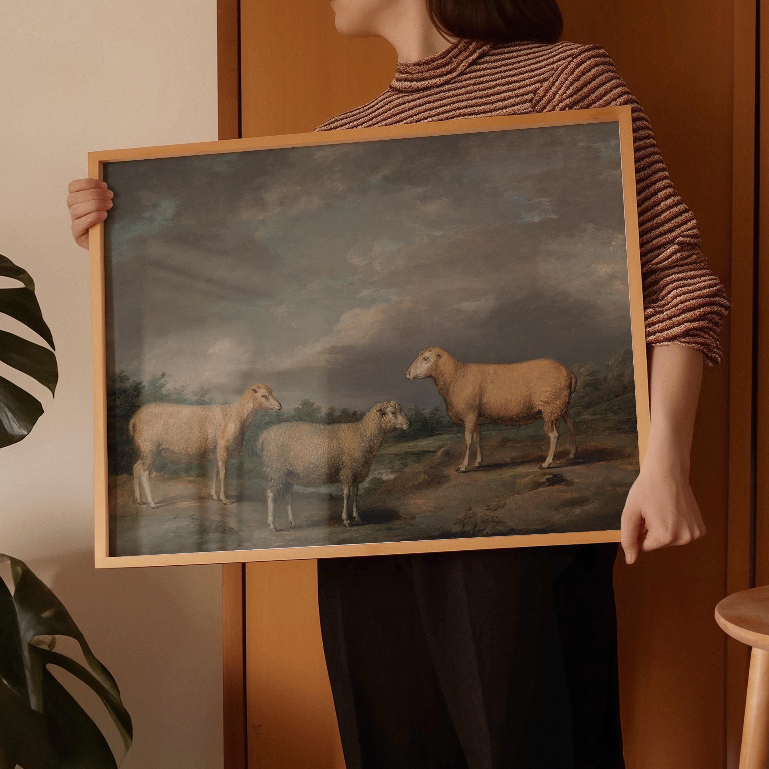 James Ward - Ryelands Sheep | Famous Moody Landscape Art (available handramed or unframed) - 9ArtPrints