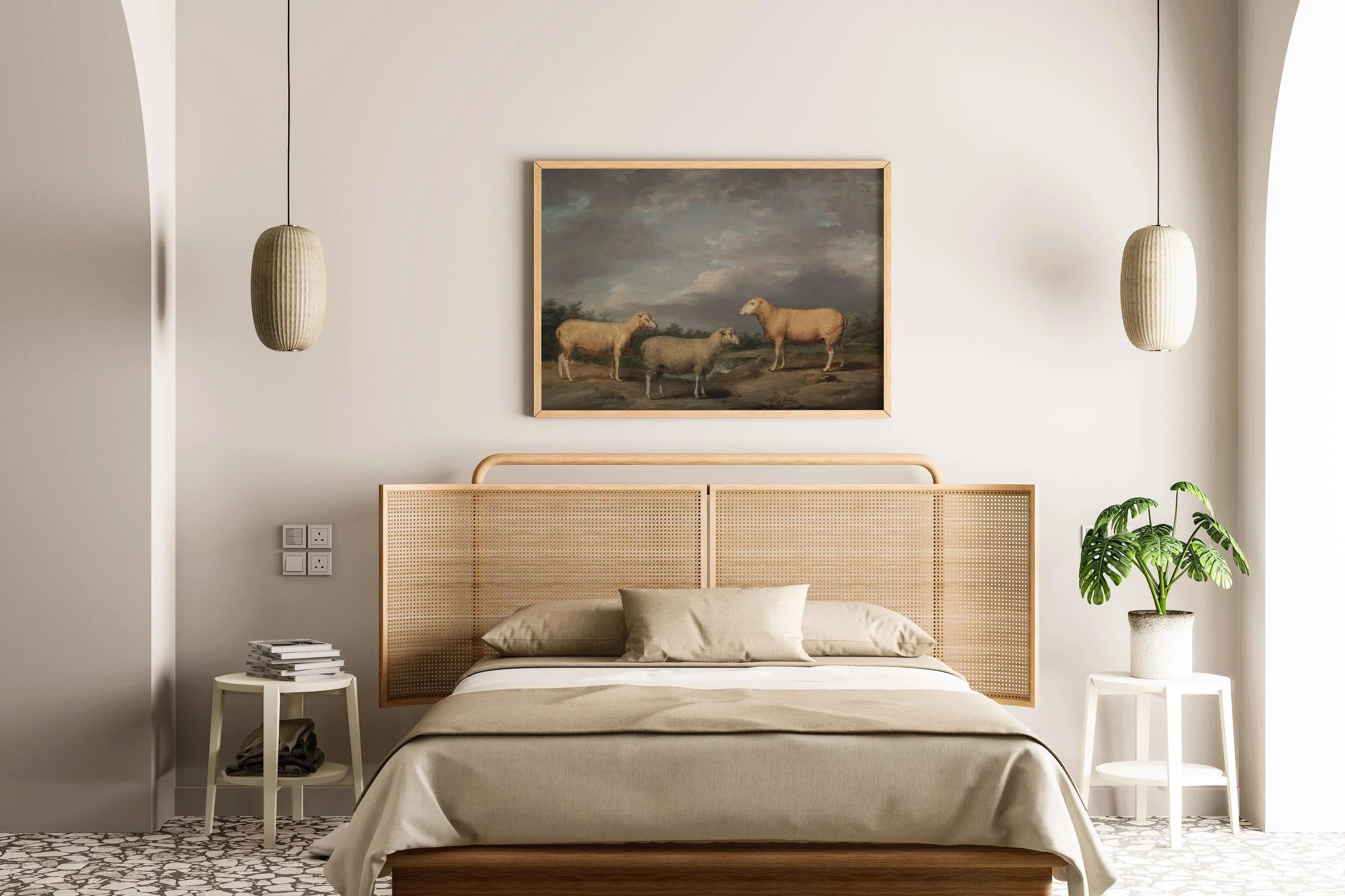 James Ward - Ryelands Sheep | Famous Moody Landscape Art (available handramed or unframed) - 9ArtPrints