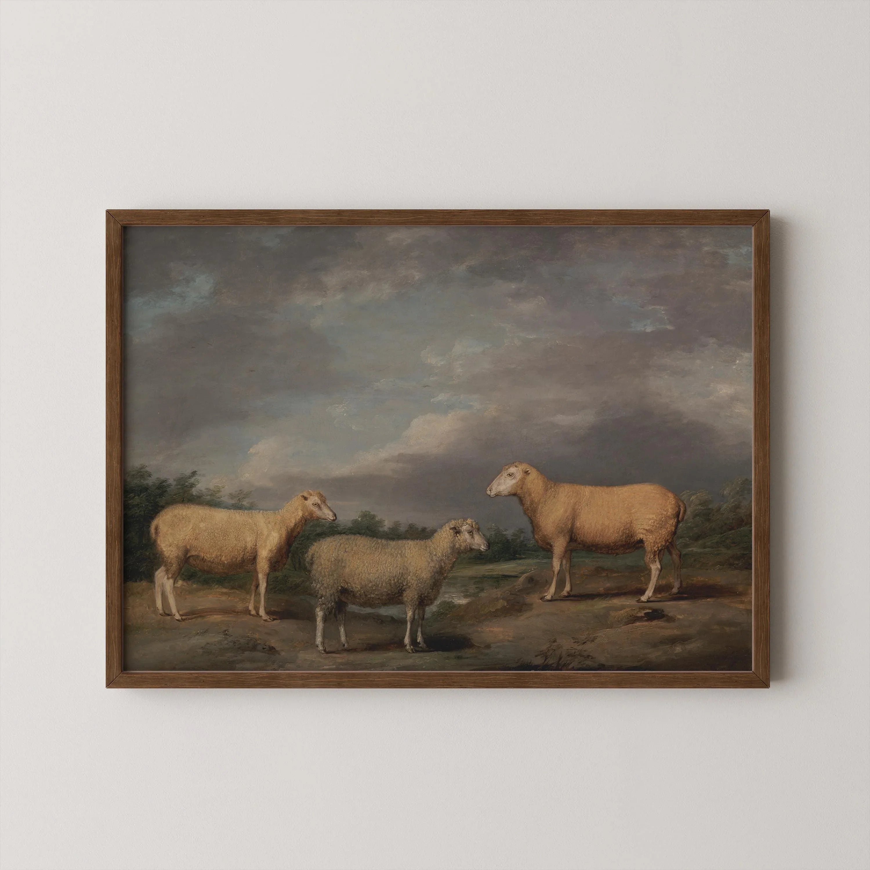 James Ward - Ryelands Sheep | Famous Moody Landscape Art (available handramed or unframed) - 9ArtPrints