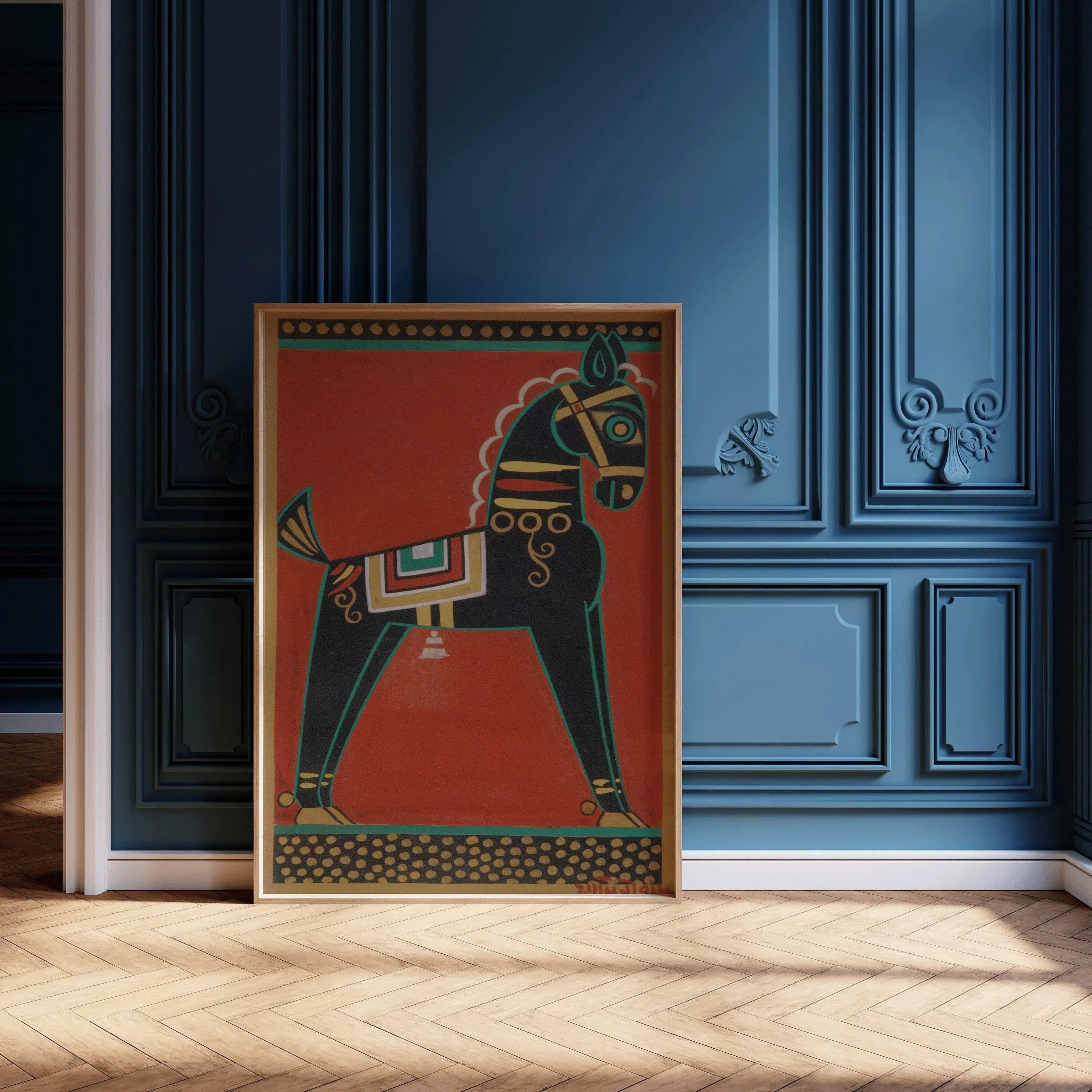 Jamini Roy - Black Horse (Kalo Ghora) | Bengali Art