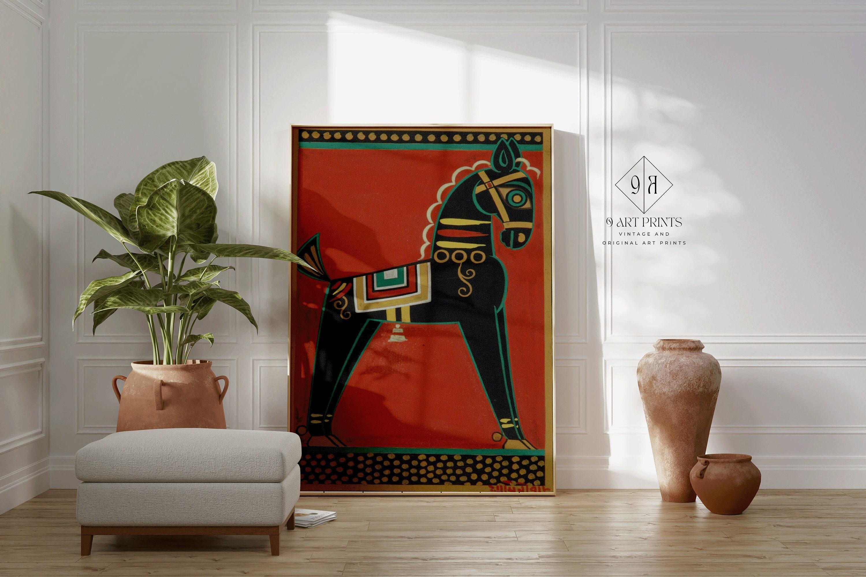 Jamini Roy - Black Horse (Kalo Ghora) | Bengali Art
