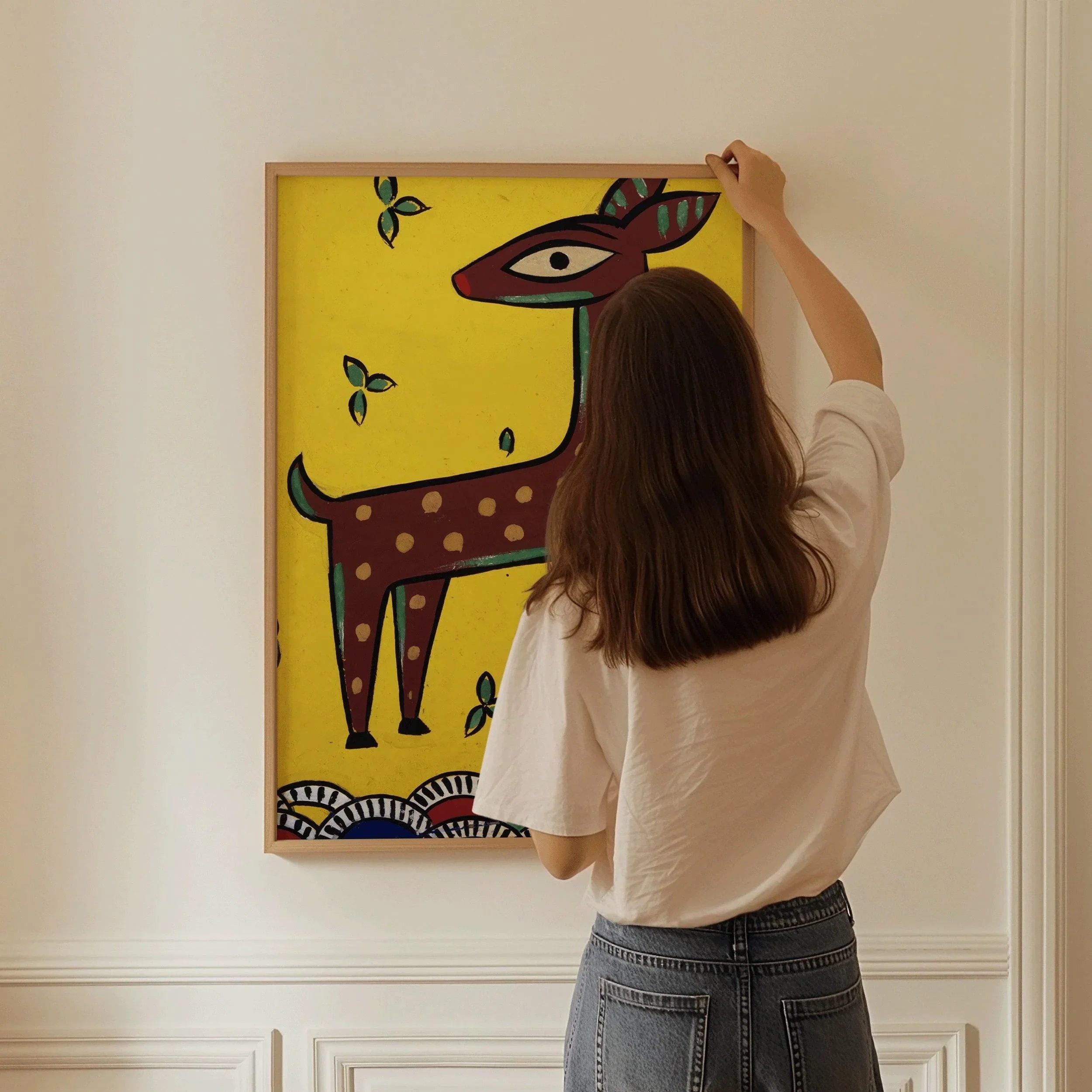 Jamini Roy - Fawn (Horinchhana) | Bengali Art