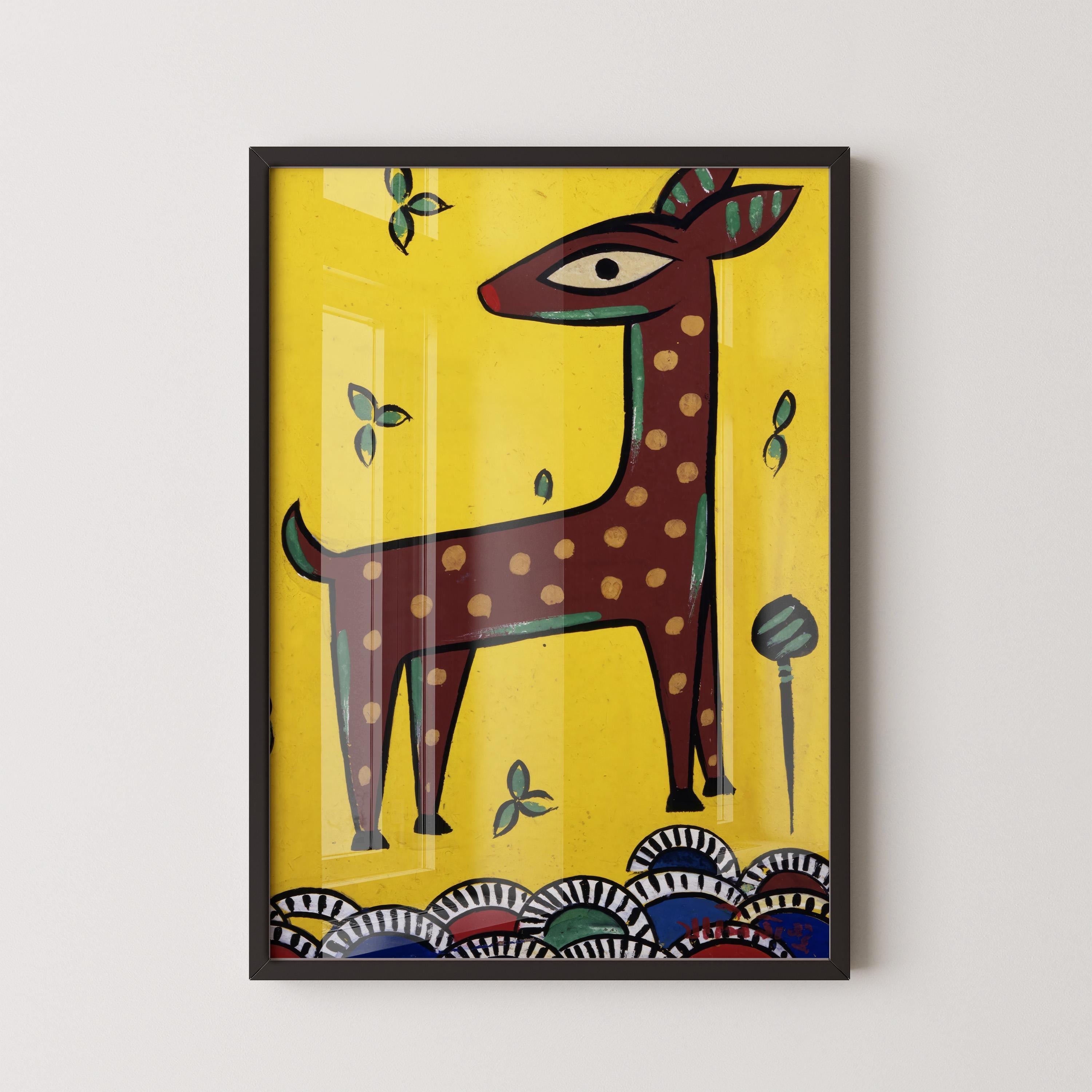 Jamini Roy - Fawn (Horinchhana) | Bengali Art