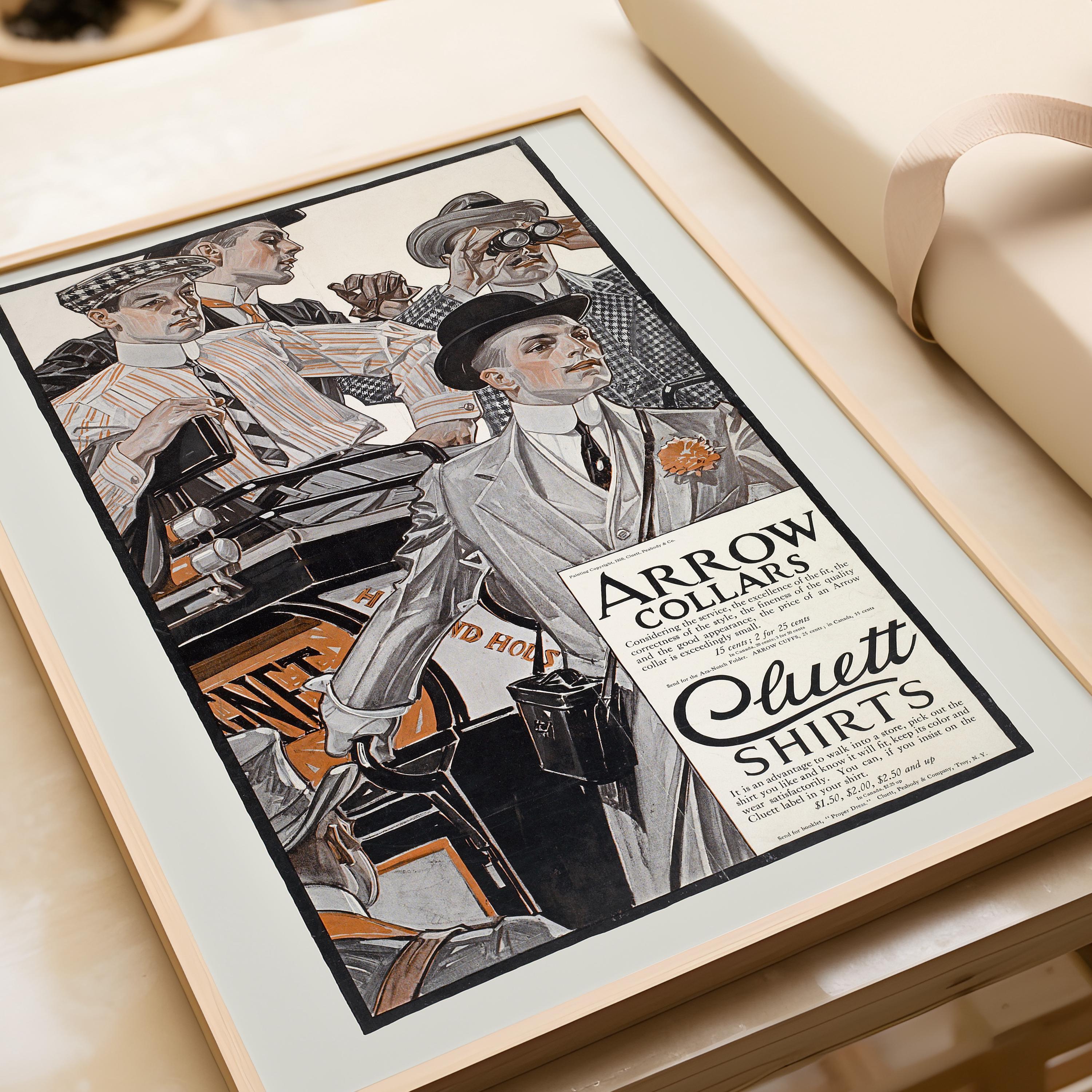 J.C. Leyendecker Arrow Collars Print: Vintage LGBTQ+ Art Advertisement - 9ArtPrints