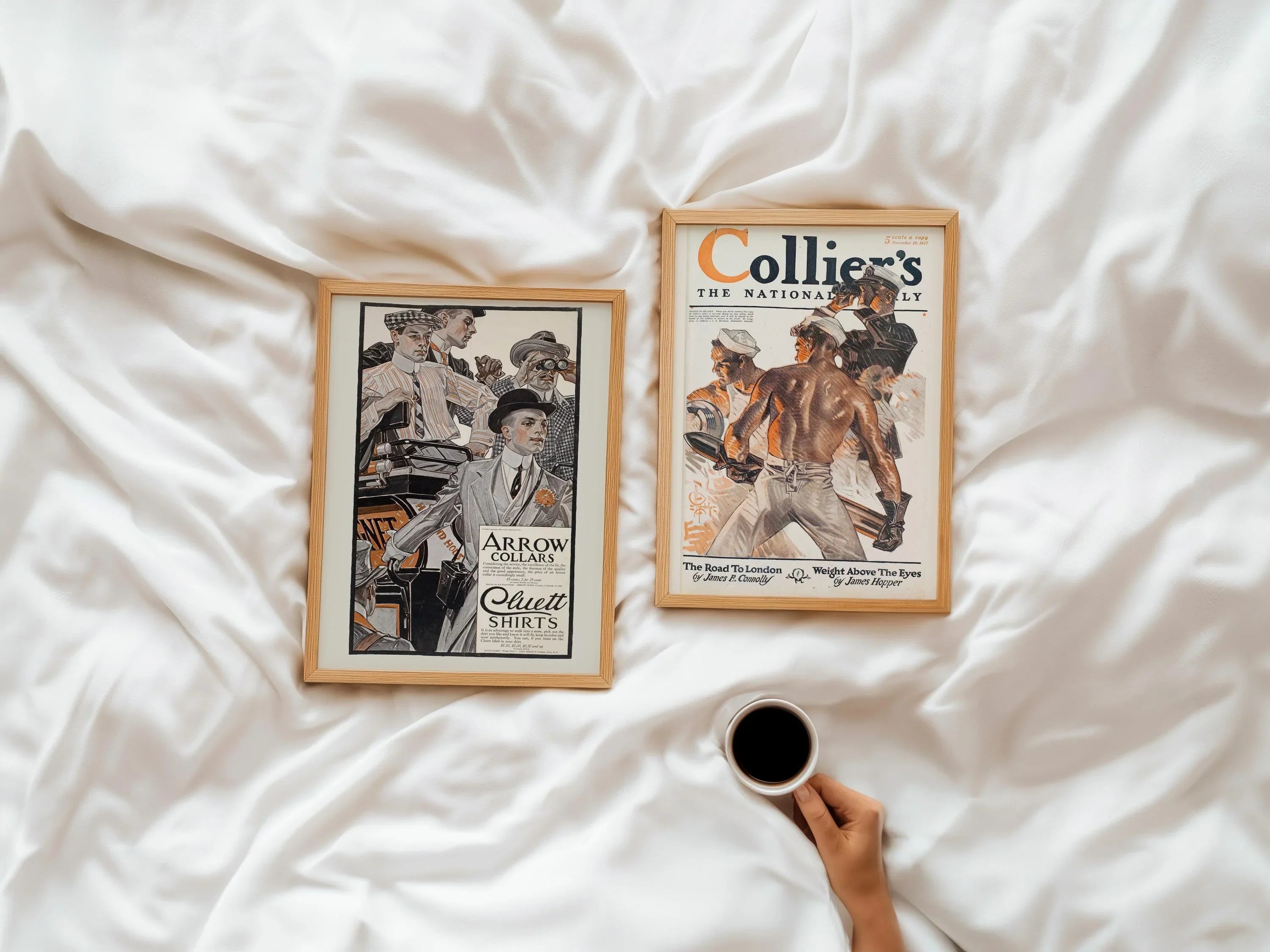JC Leyendecker Arrow Shirt and Edward Penfield Collier Magazine Statement Duo Vintage LGBTQ+ Art | Available framed - 9ArtPrints