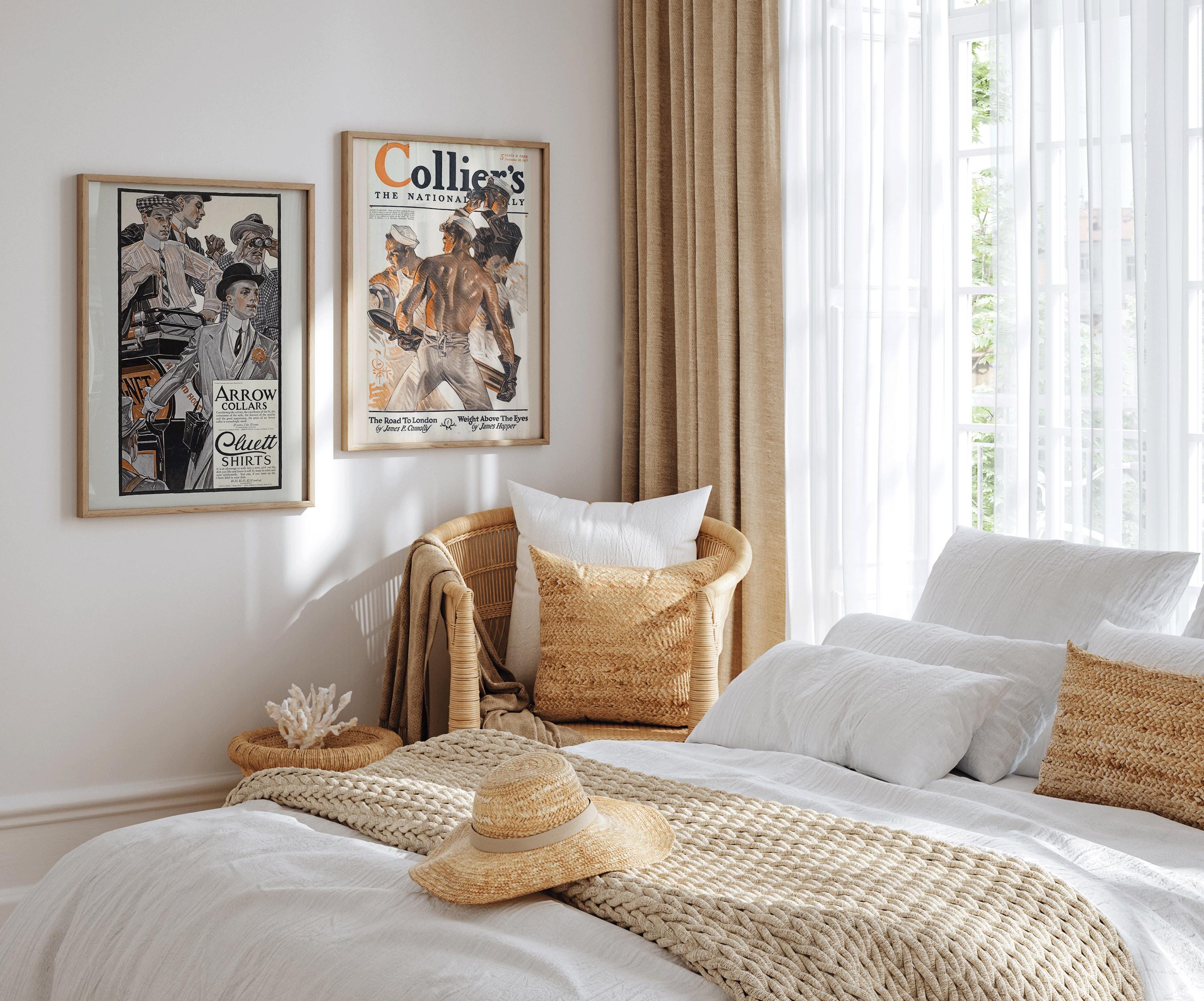 JC Leyendecker Arrow Shirt and Edward Penfield Collier Magazine Statement Duo Vintage LGBTQ+ Art | Available framed - 9ArtPrints