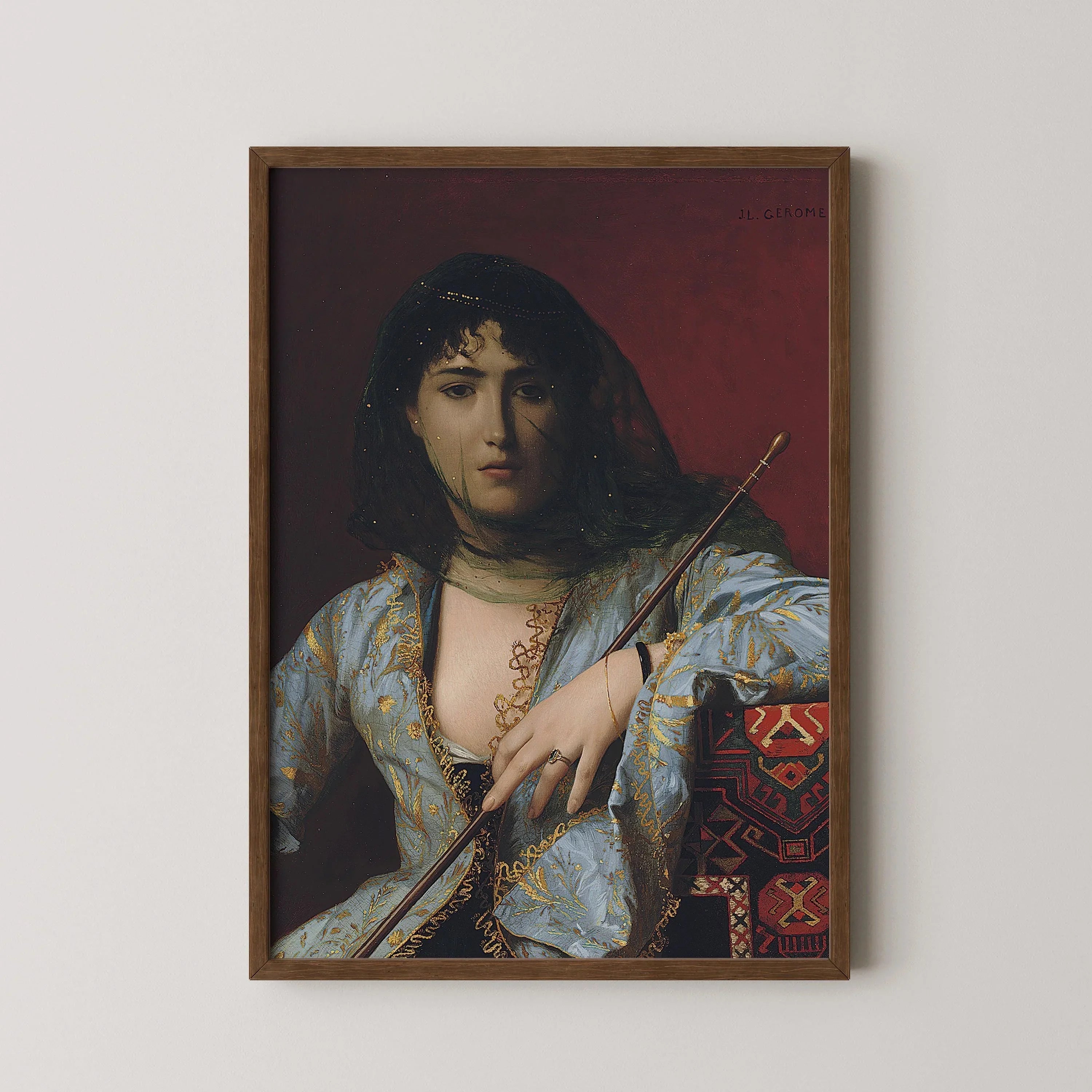 Jean - Léon Gérôme - Veiled Circassian Beauty | Orientalist Art (available handframed or unframed) - 9ArtPrints