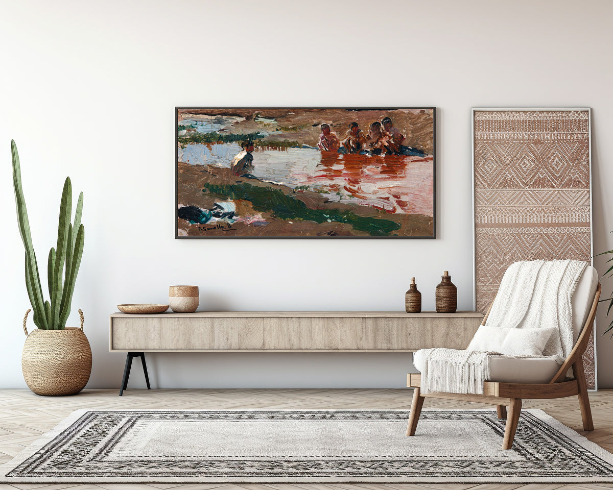 Joaquín Sorolla — At the Riverside | Fine Art Print - 9ArtPrints