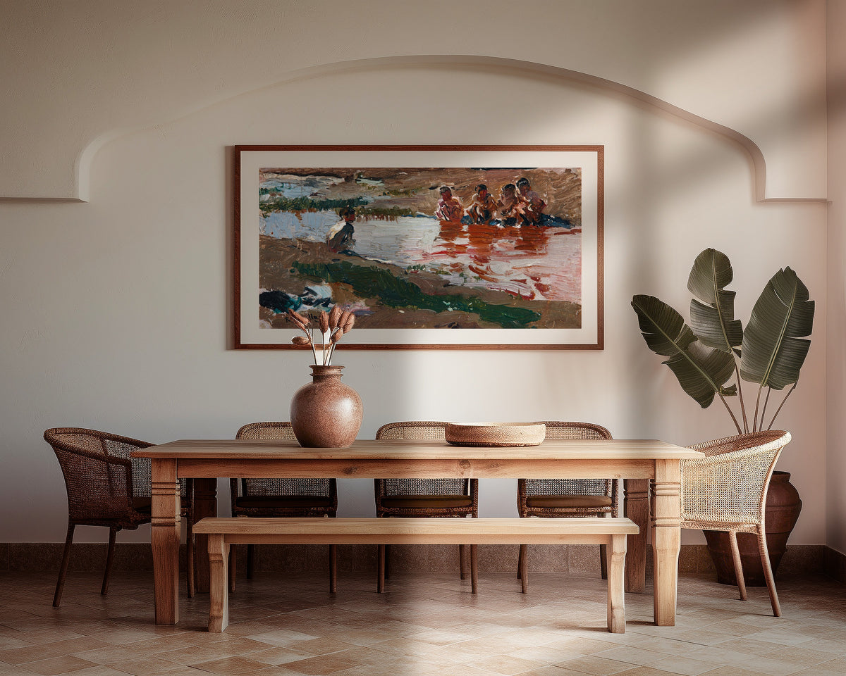 Joaquín Sorolla — At the Riverside | Fine Art Print - 9ArtPrints
