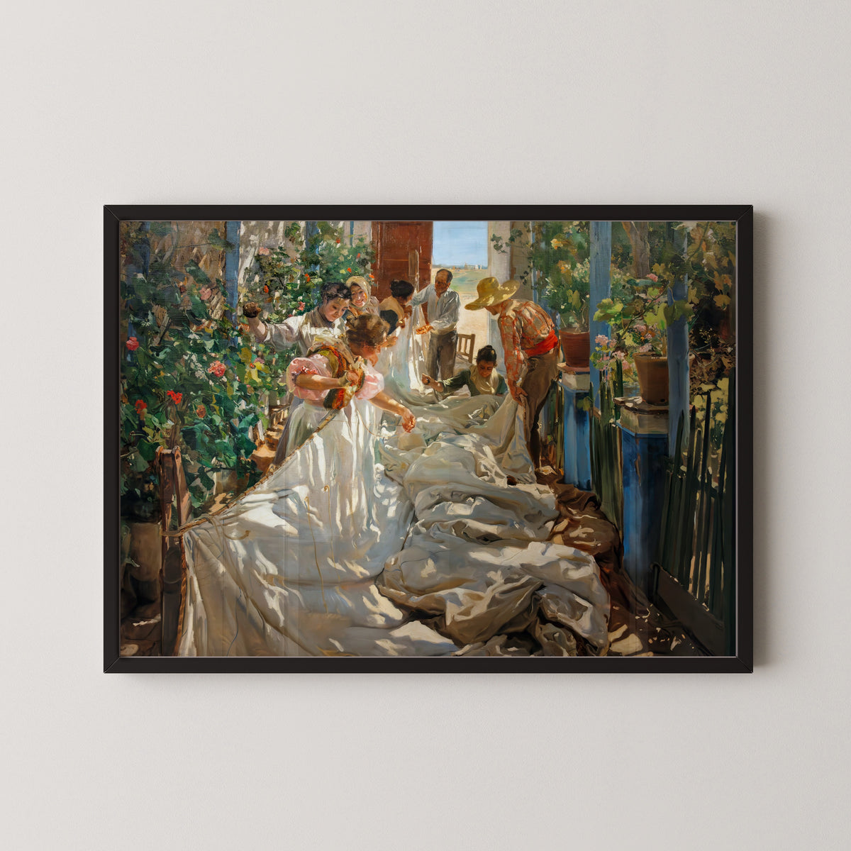 Joaquín Sorolla — Sewing the Sail | Fine Art Print - 9ArtPrints
