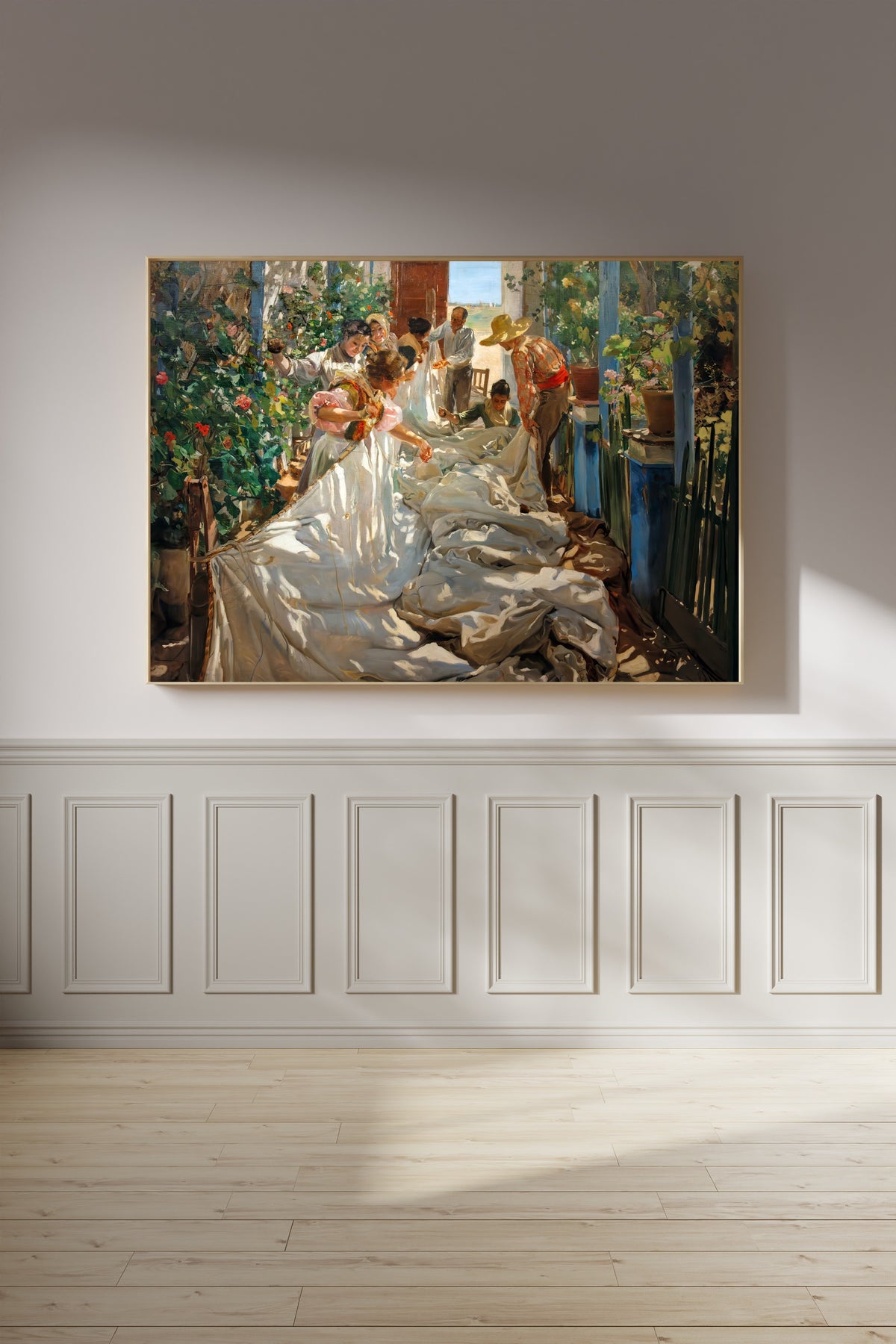 Joaquín Sorolla — Sewing the Sail | Fine Art Print - 9ArtPrints