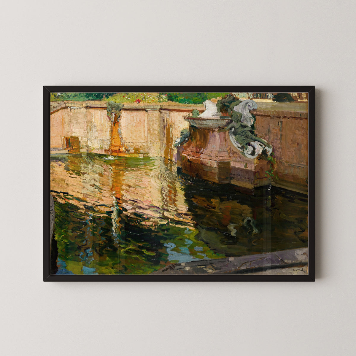 Joaquín Sorolla — The Horses Fountain, La Granja | Fine Art Print - 9ArtPrints
