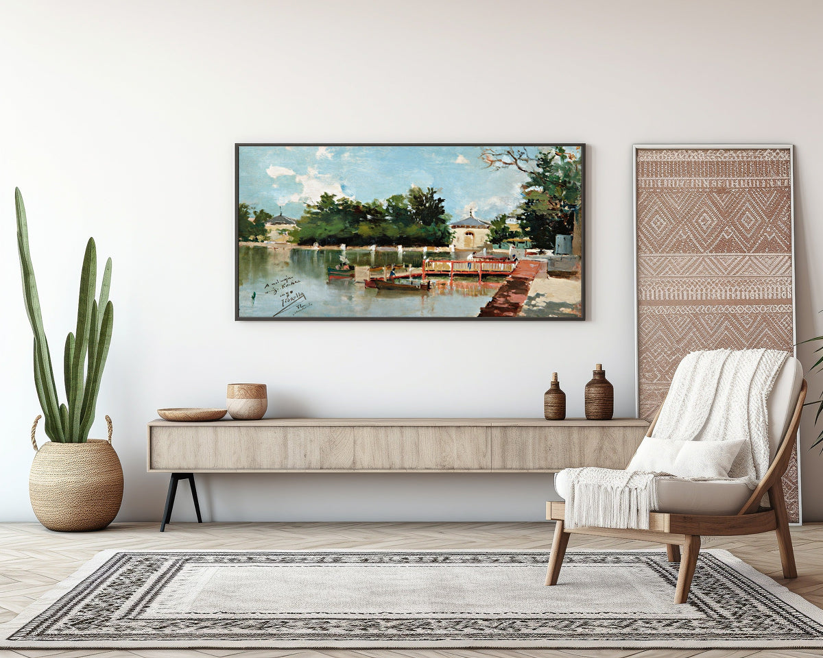 Joaquín Sorolla — The Jetty in the Retiro Gardens, Madrid | Fine Art Print - 9ArtPrints