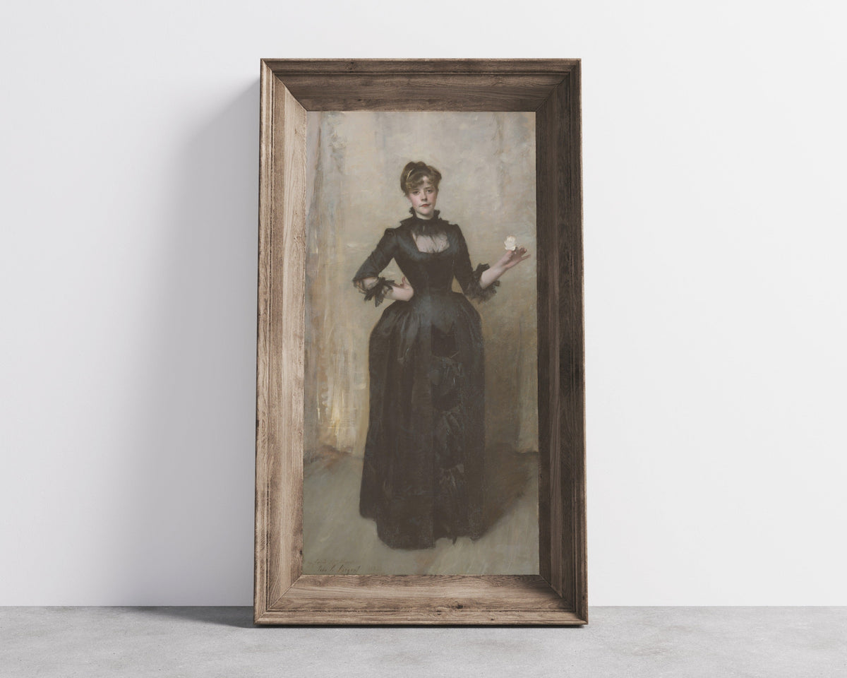 John Singer Sargent — Lady with the Rose (Charlotte Louise Burckhardt) | Fine Art Print - 9ArtPrints