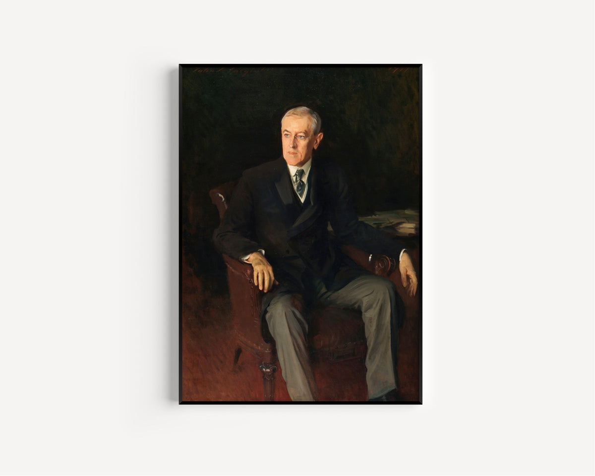 John Singer Sargent — Portrait of Woodrow Wilson | Fine Art Print - 9ArtPrints