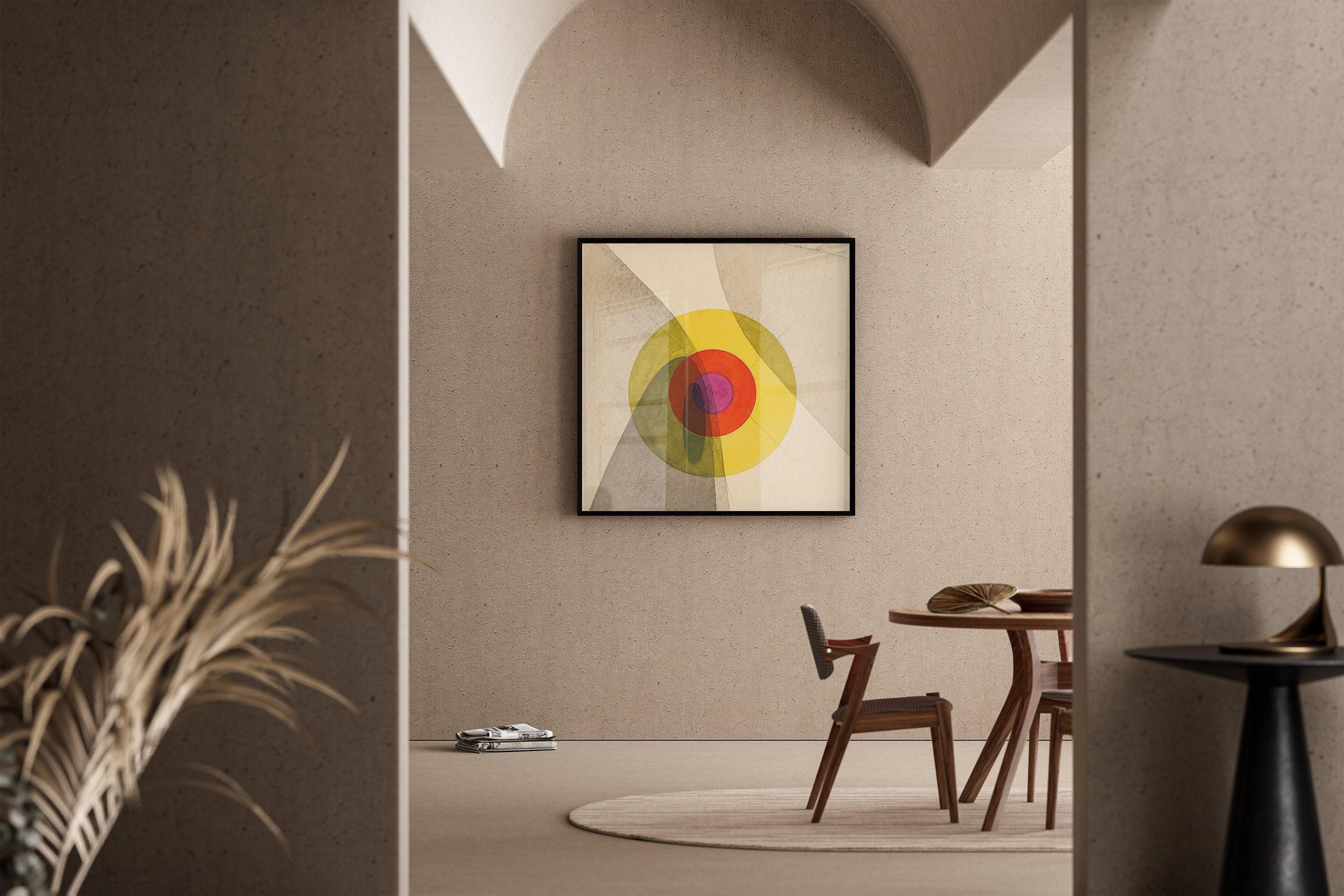 Joost Schmidt for Bauhaus PRINT - Vintage Mid - century Modern Abstract Art Print in Yellow (available handframed) 1x1 - 9ArtPrints