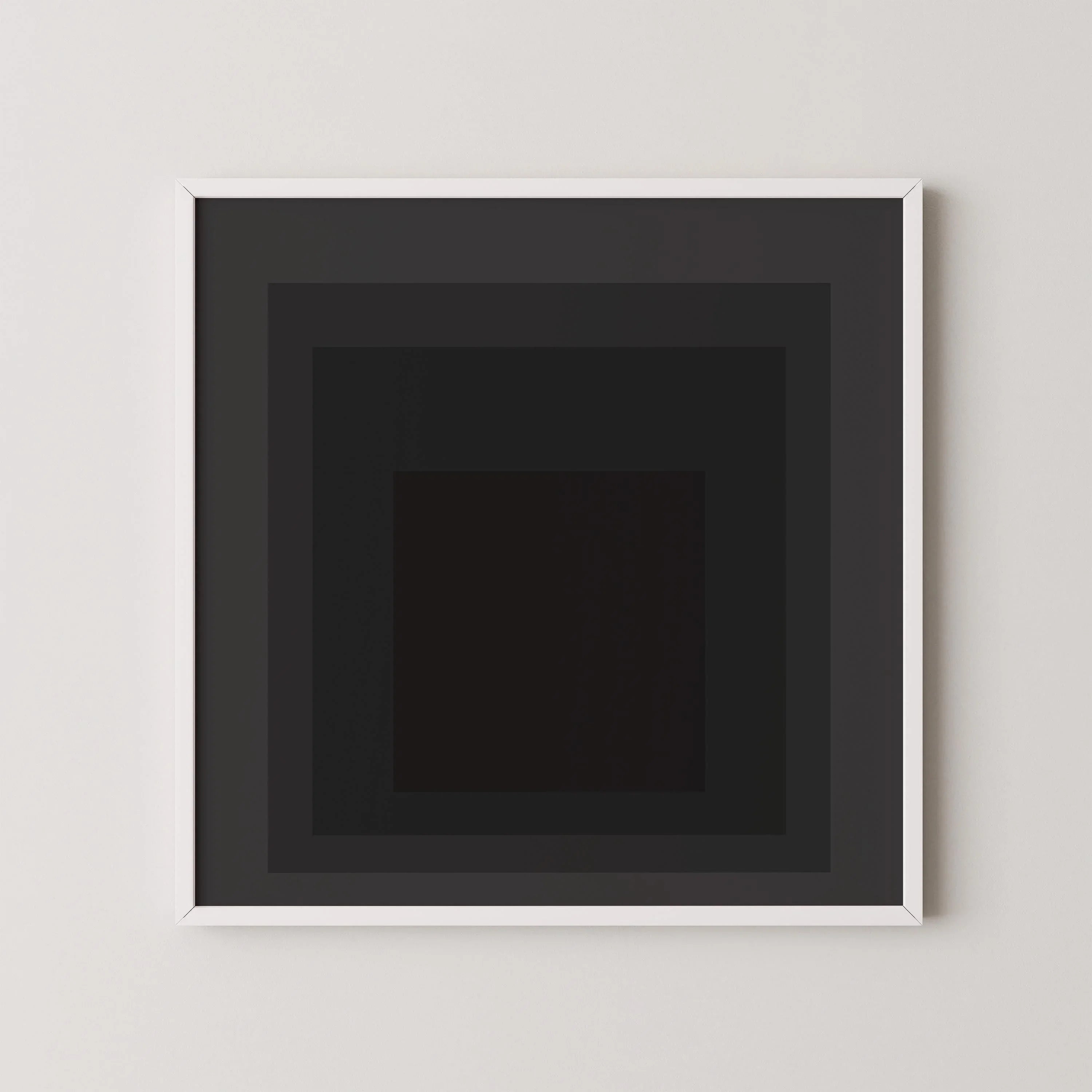 Josef Albers Inspired 'Angel' Giclee Print: Mid - Century Modern Art, Black Homage to the Square - 9ArtPrints