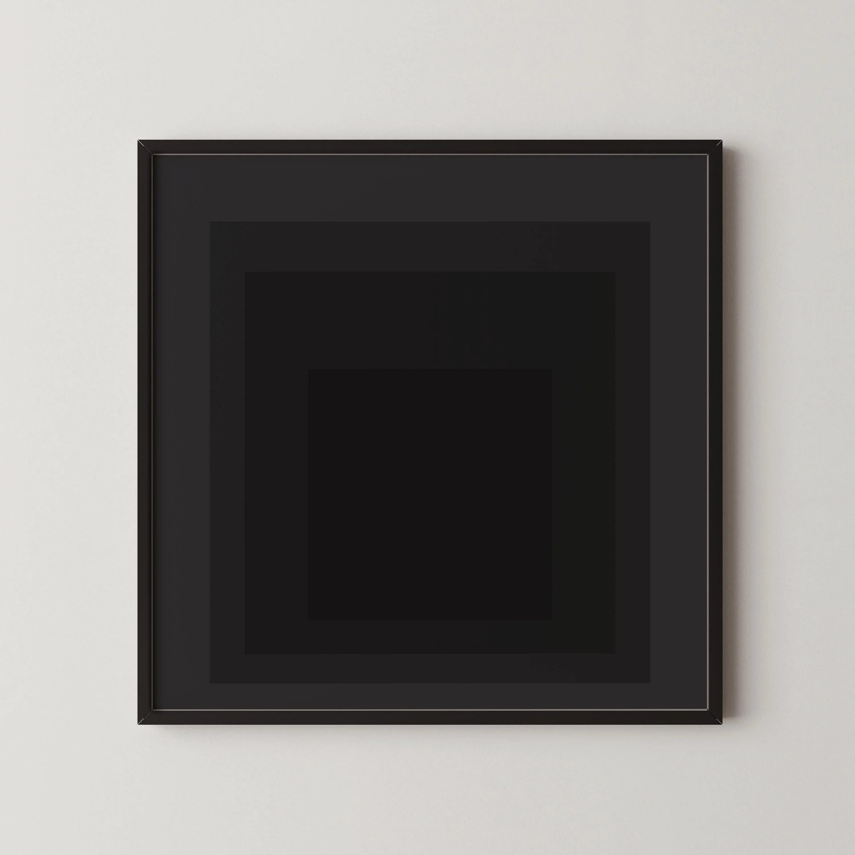 Josef Albers Inspired 'Angel' Giclee Print: Mid - Century Modern Art, Black Homage to the Square - 9ArtPrints