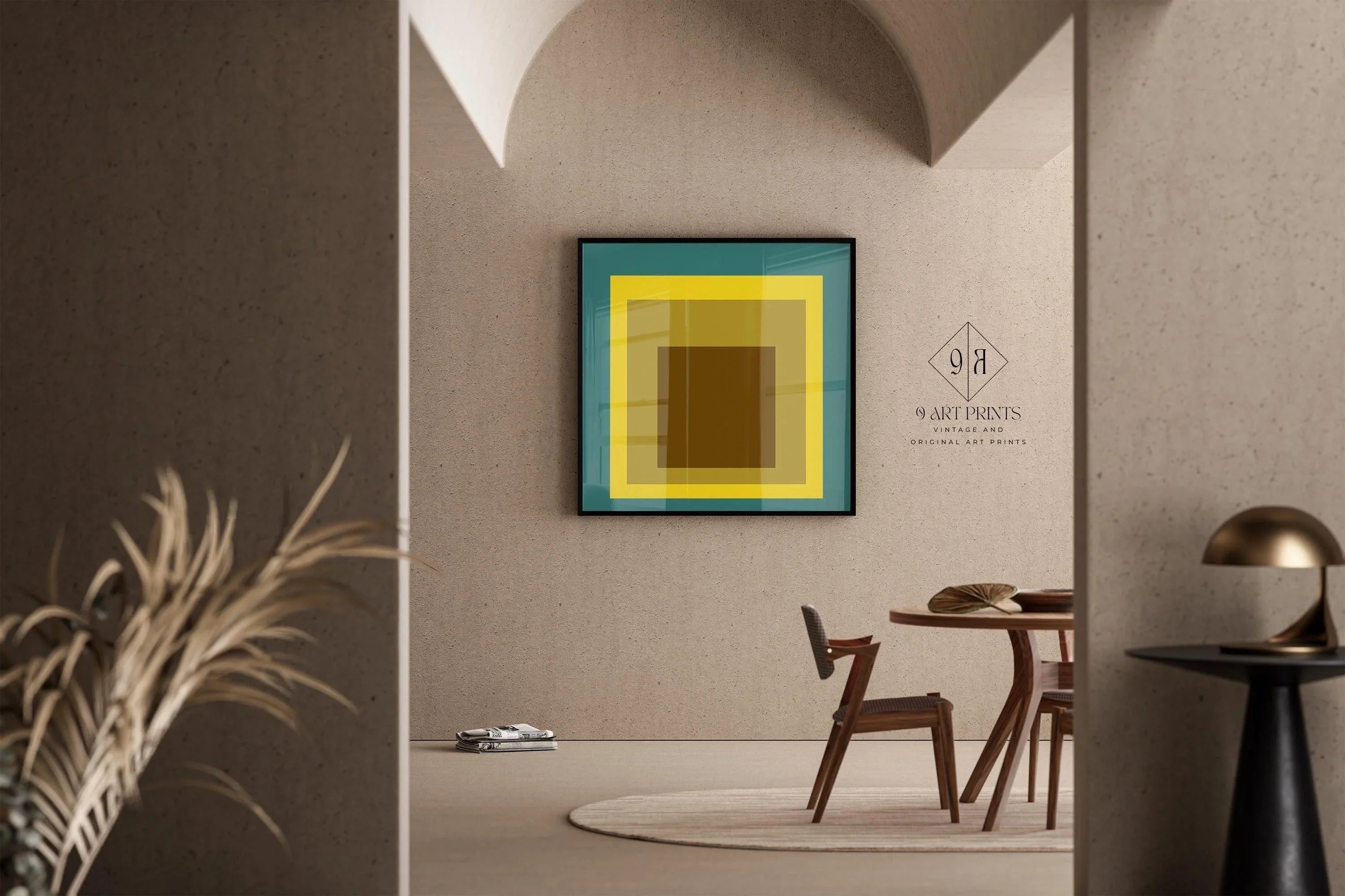 Josef Albers Inspired “Memento” Homage to the Square Giclee Print: Mid - Century Modern Art - 9ArtPrints
