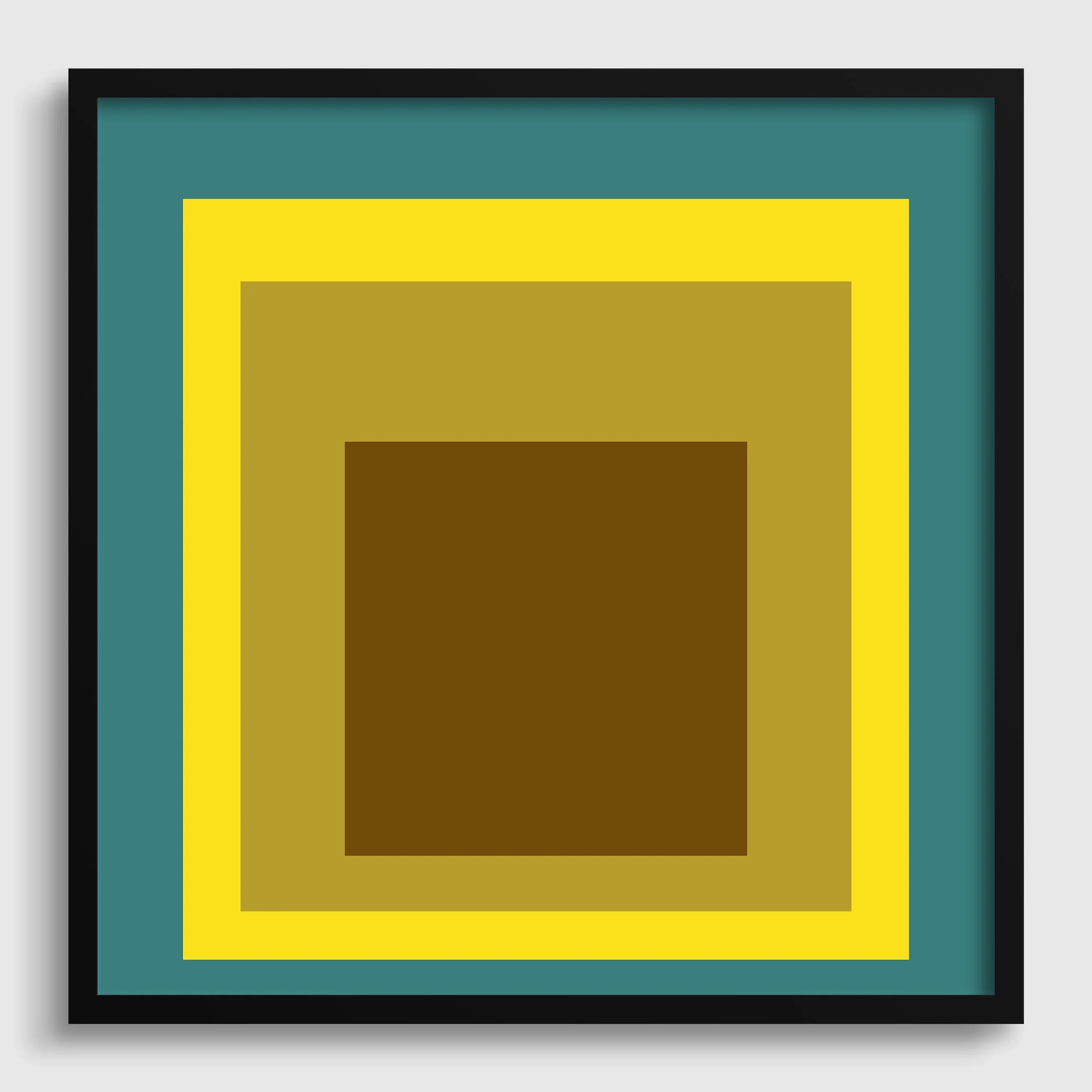 Josef Albers Inspired “Memento” Homage to the Square Giclee Print: Mid - Century Modern Art - 9ArtPrints