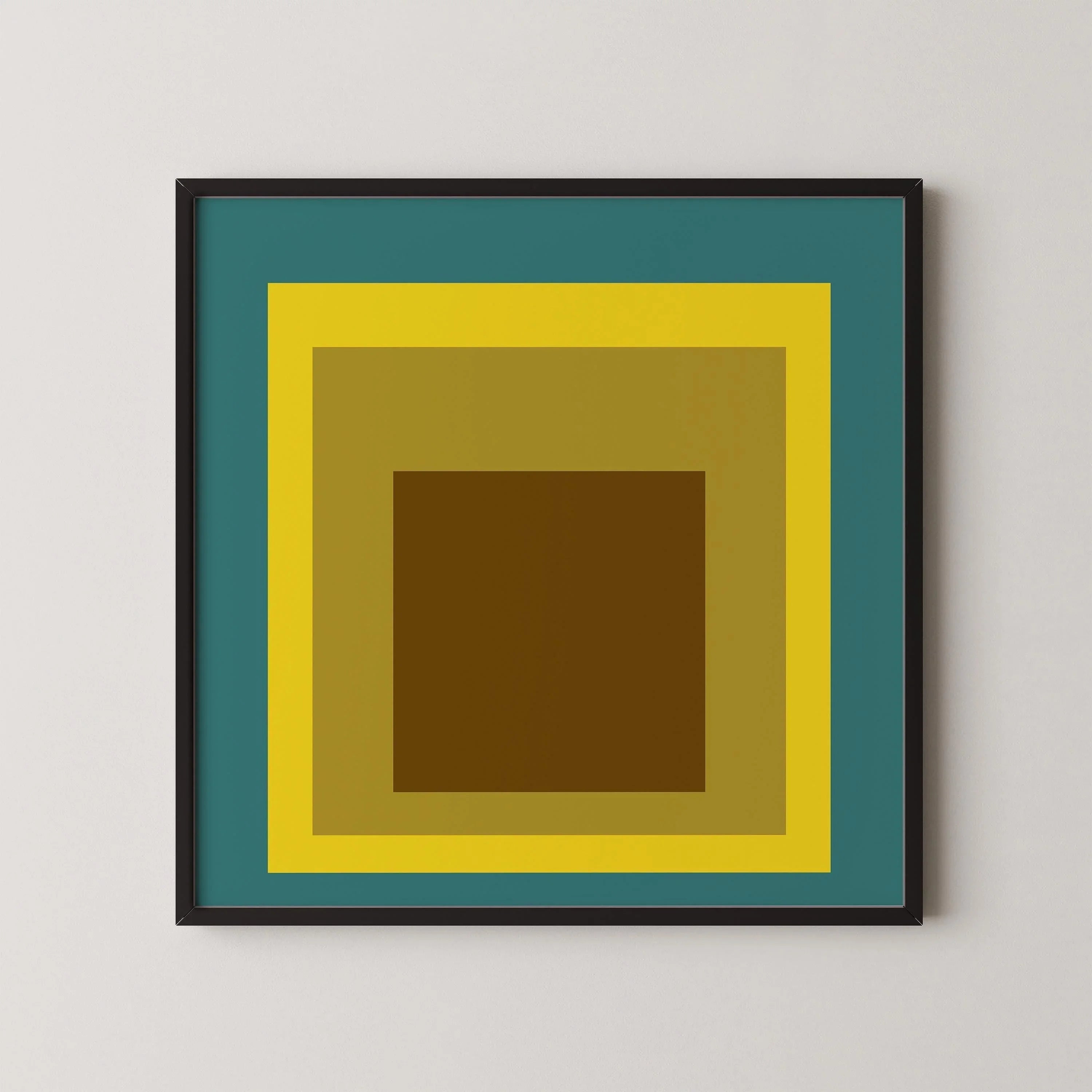 Josef Albers Inspired “Memento” Homage to the Square Giclee Print: Mid - Century Modern Art - 9ArtPrints