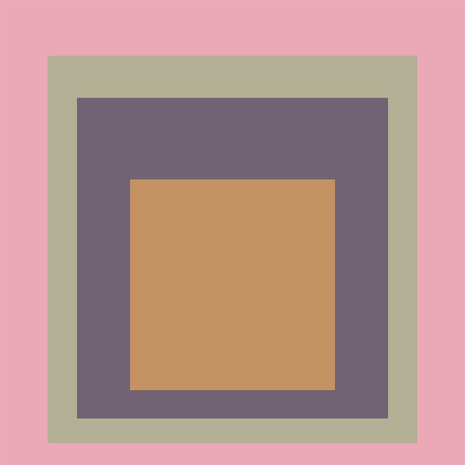 Josef Albers Inspired ‘Comfort’ Homage to the Square Giclée Print: Mid - Century Modern Art - 9ArtPrints