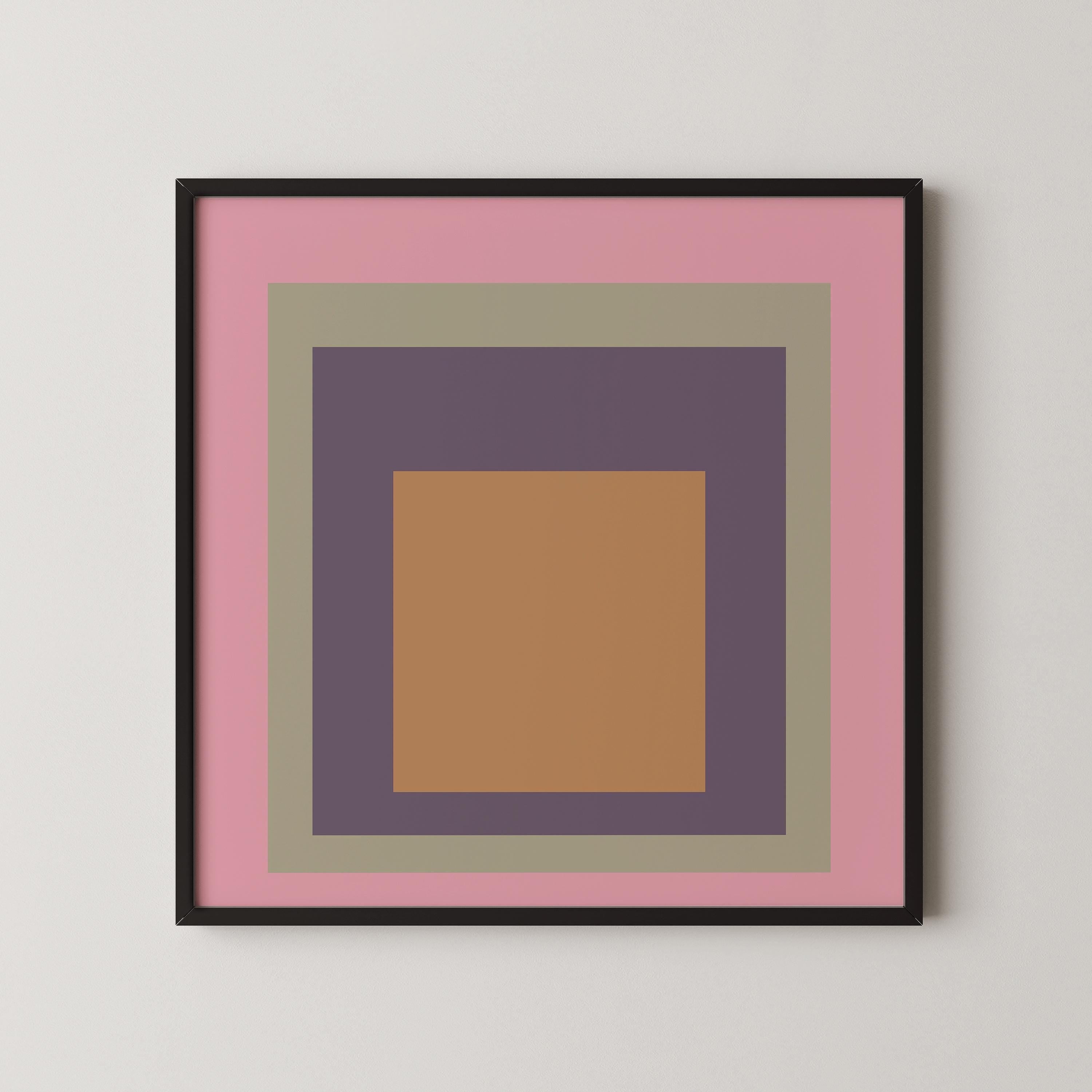 Josef Albers Inspired ‘Comfort’ Homage to the Square Giclée Print: Mid - Century Modern Art - 9ArtPrints