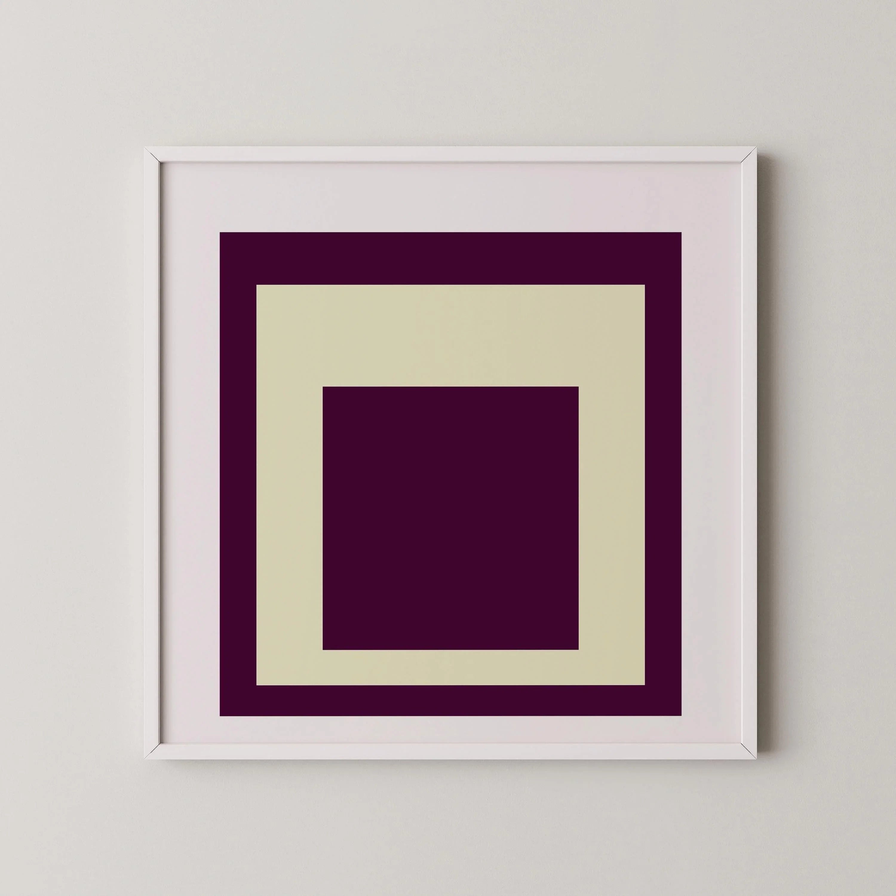 Josef Albers Inspired 'Dessert' Art Print 'Homage to the Square' Mid - Century Modern Giclee, Framed Option - 9ArtPrints