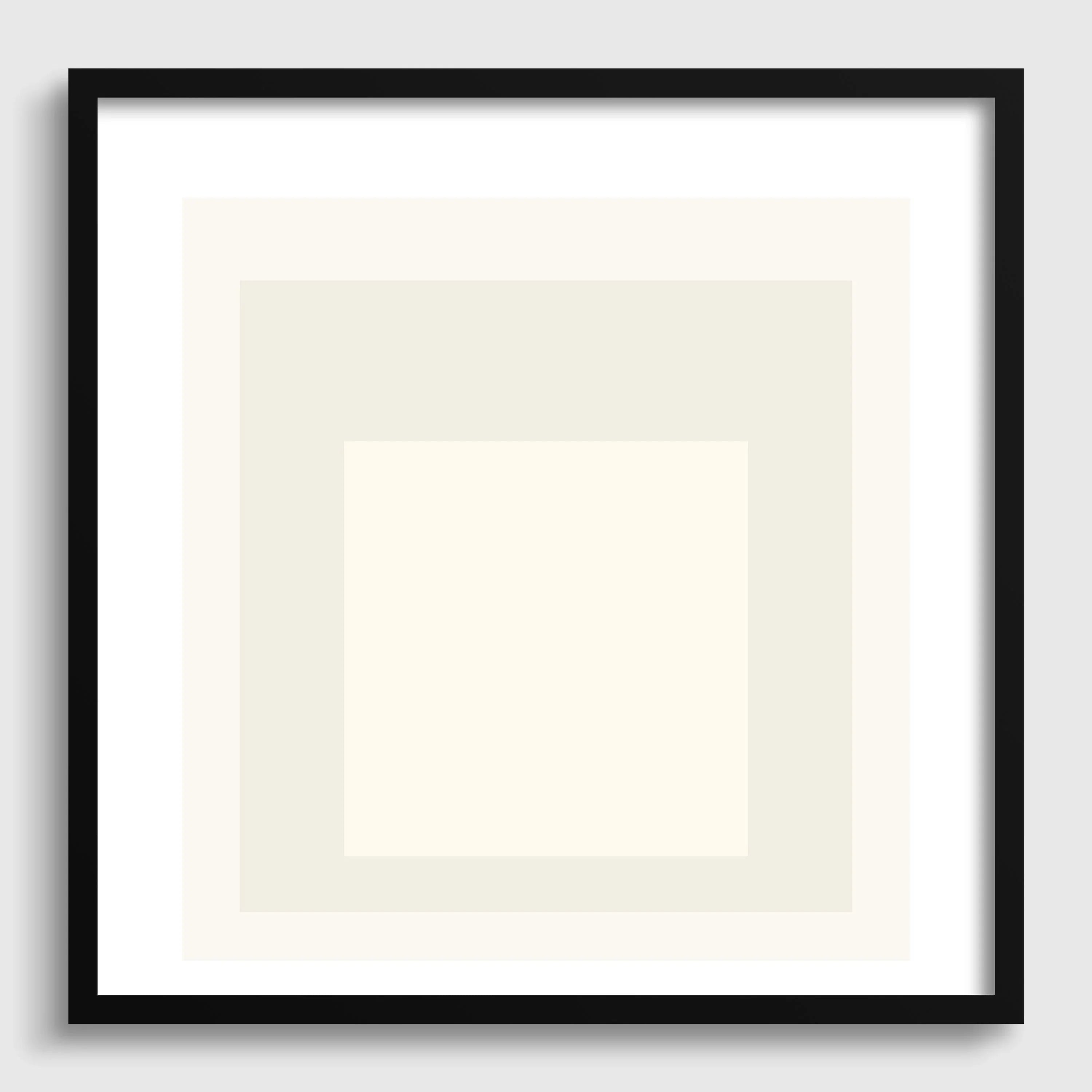 Josef Albers Inspired 'Devil' Giclee Print: Mid - Century Modern Art, Handframed Option (1x1) - 9ArtPrints
