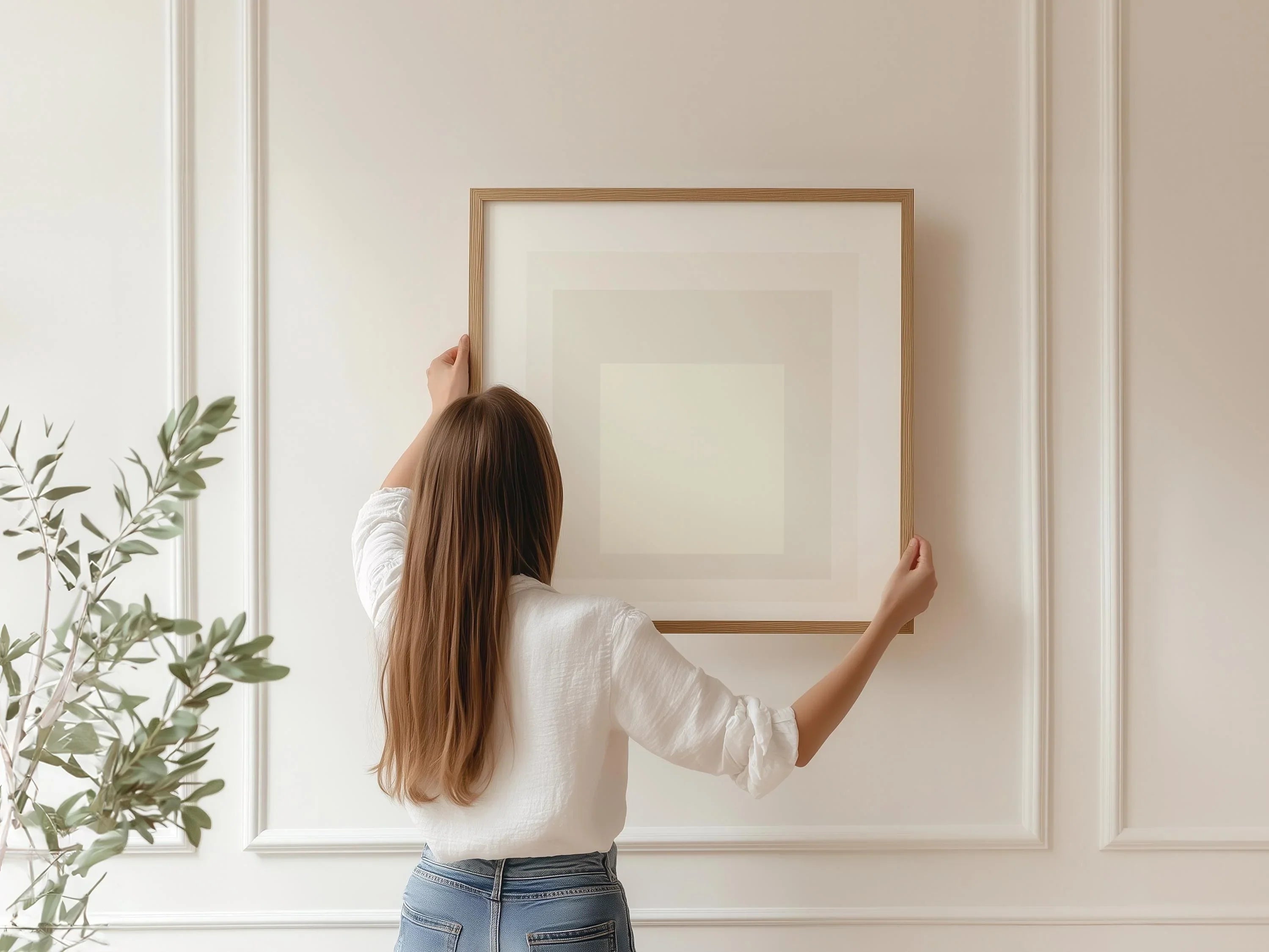 Josef Albers Inspired 'Devil' Giclee Print: Mid - Century Modern Art, Handframed Option (1x1) - 9ArtPrints