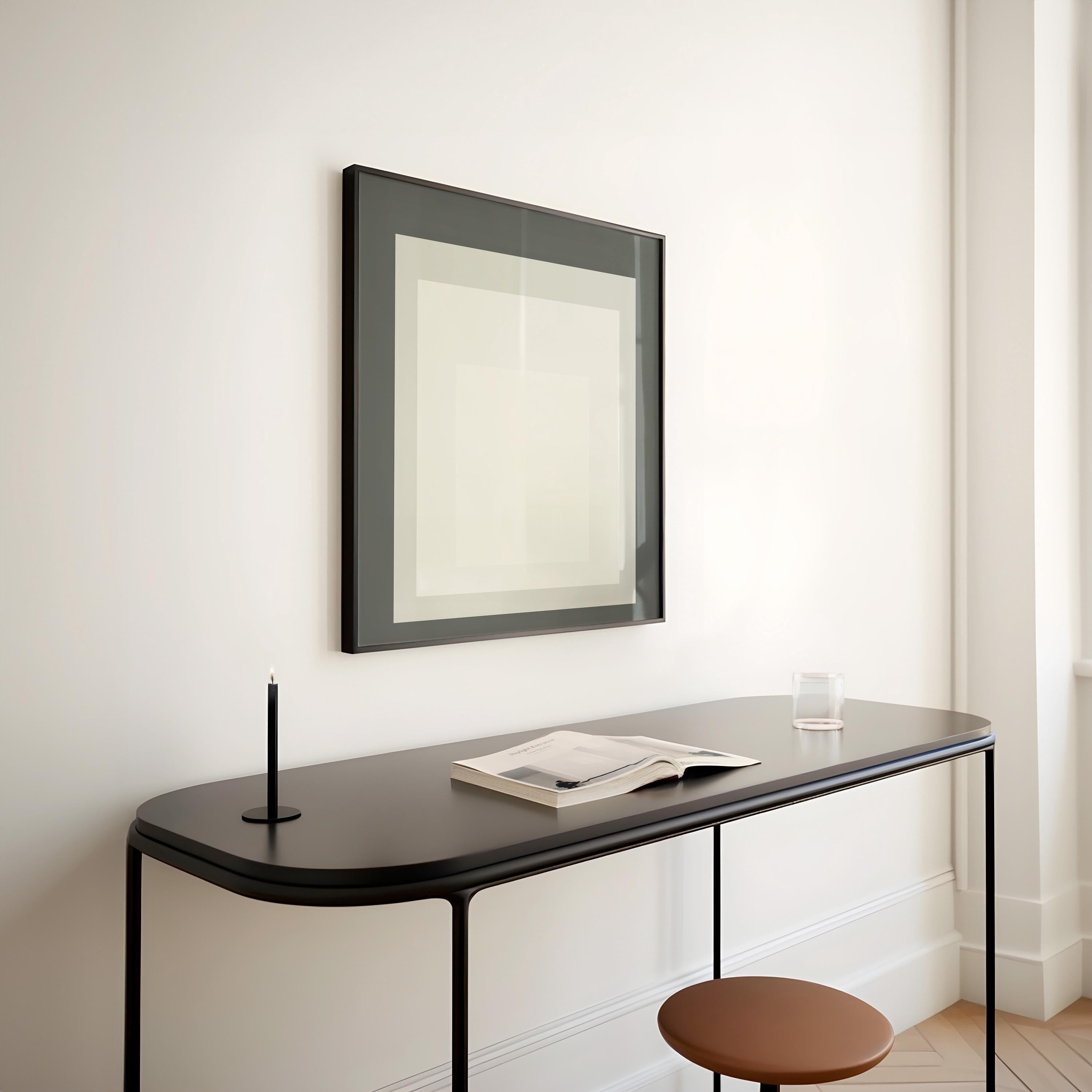 Josef Albers Inspired ‘Elegy’ Print: Mid - Century Modern Art, Sage Green and Gray - 9ArtPrints