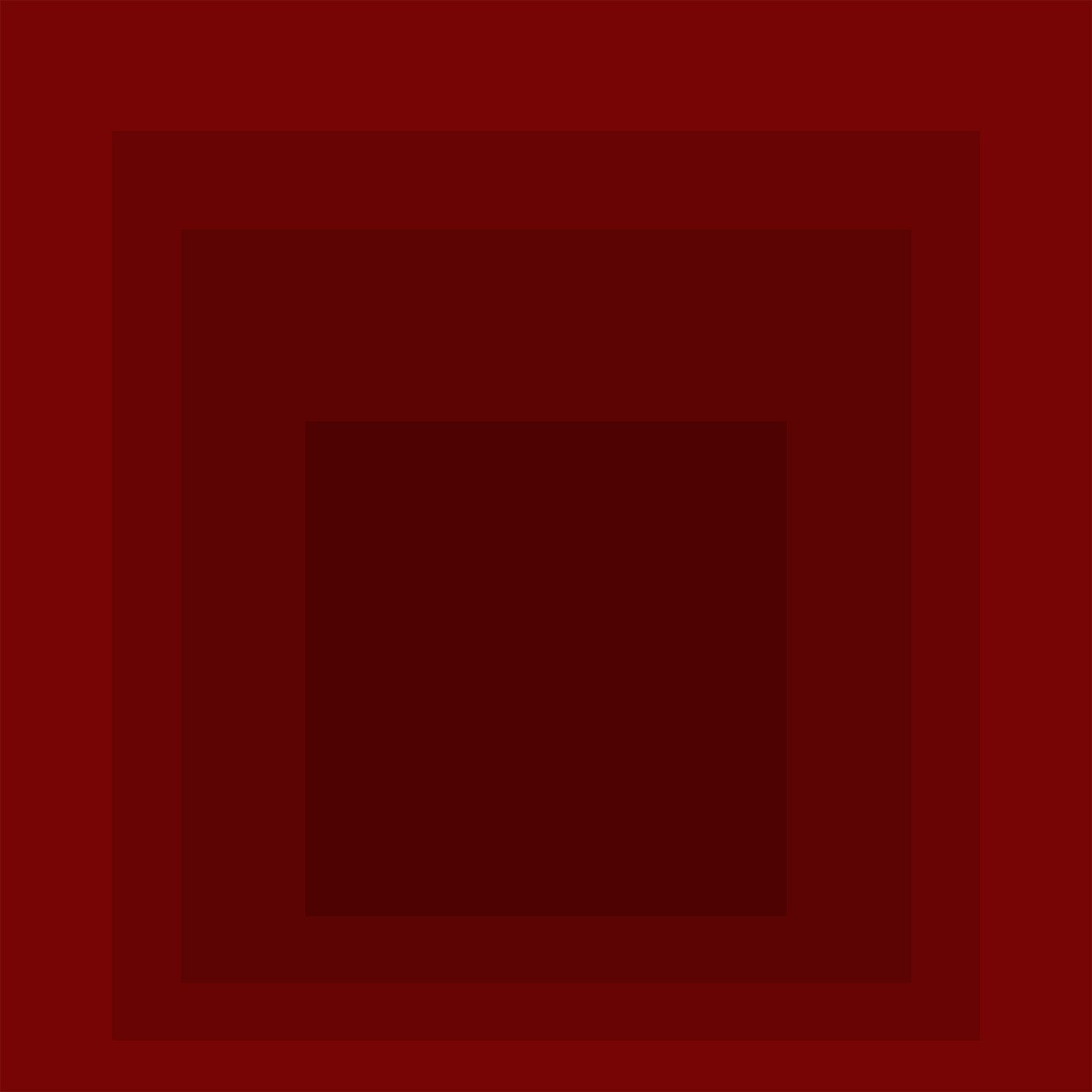 Josef Albers Inspired 'Flood' Giclee Print: Mid - Century Modern Art, Red Homage to the Square - 9ArtPrints