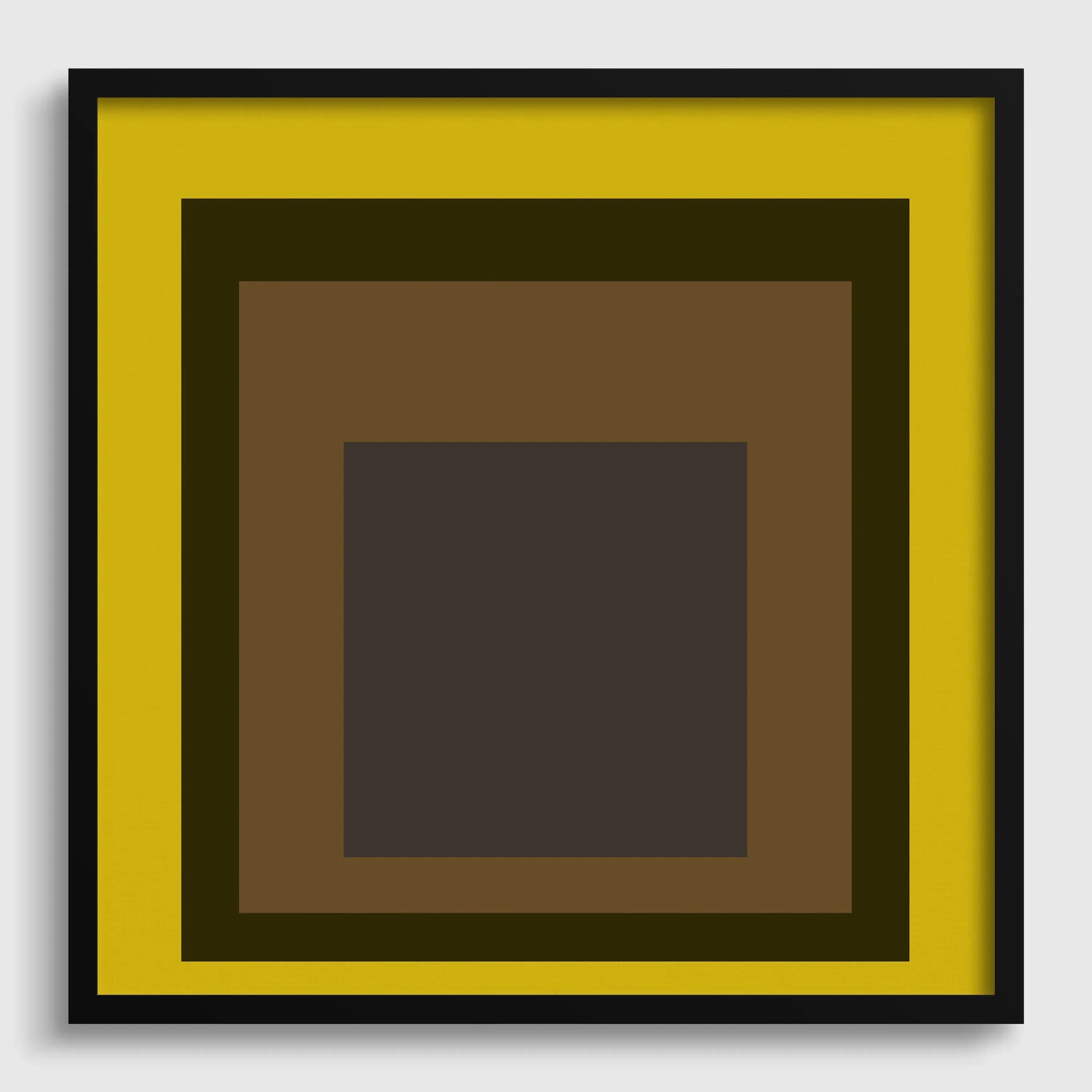 Josef Albers Inspired 'Harvest' Giclee Print: Mid - Century Modern Art, Mustard Yellow - 9ArtPrints